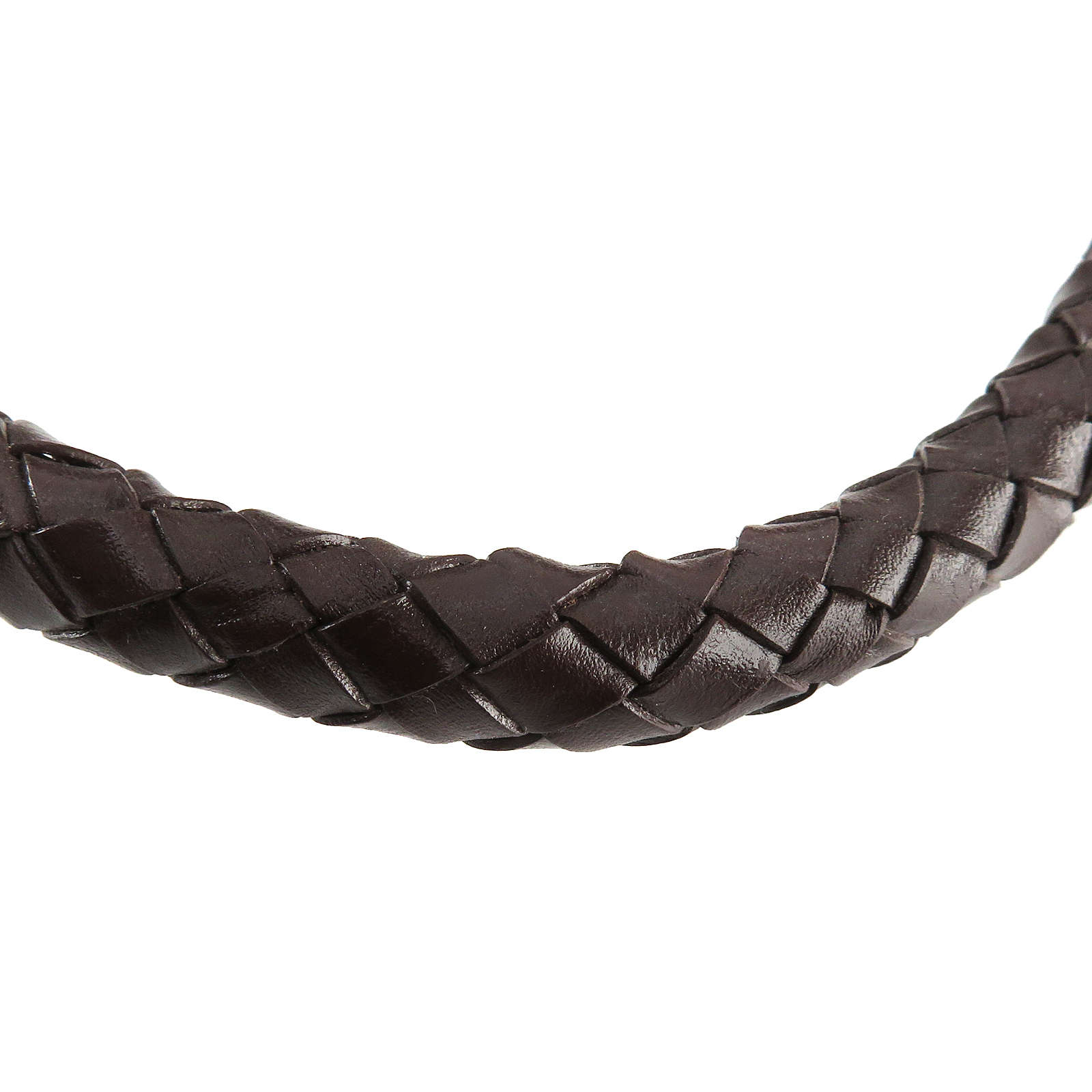 Lederschnur geflochten 10 mm - Braun. Länge: 5 m