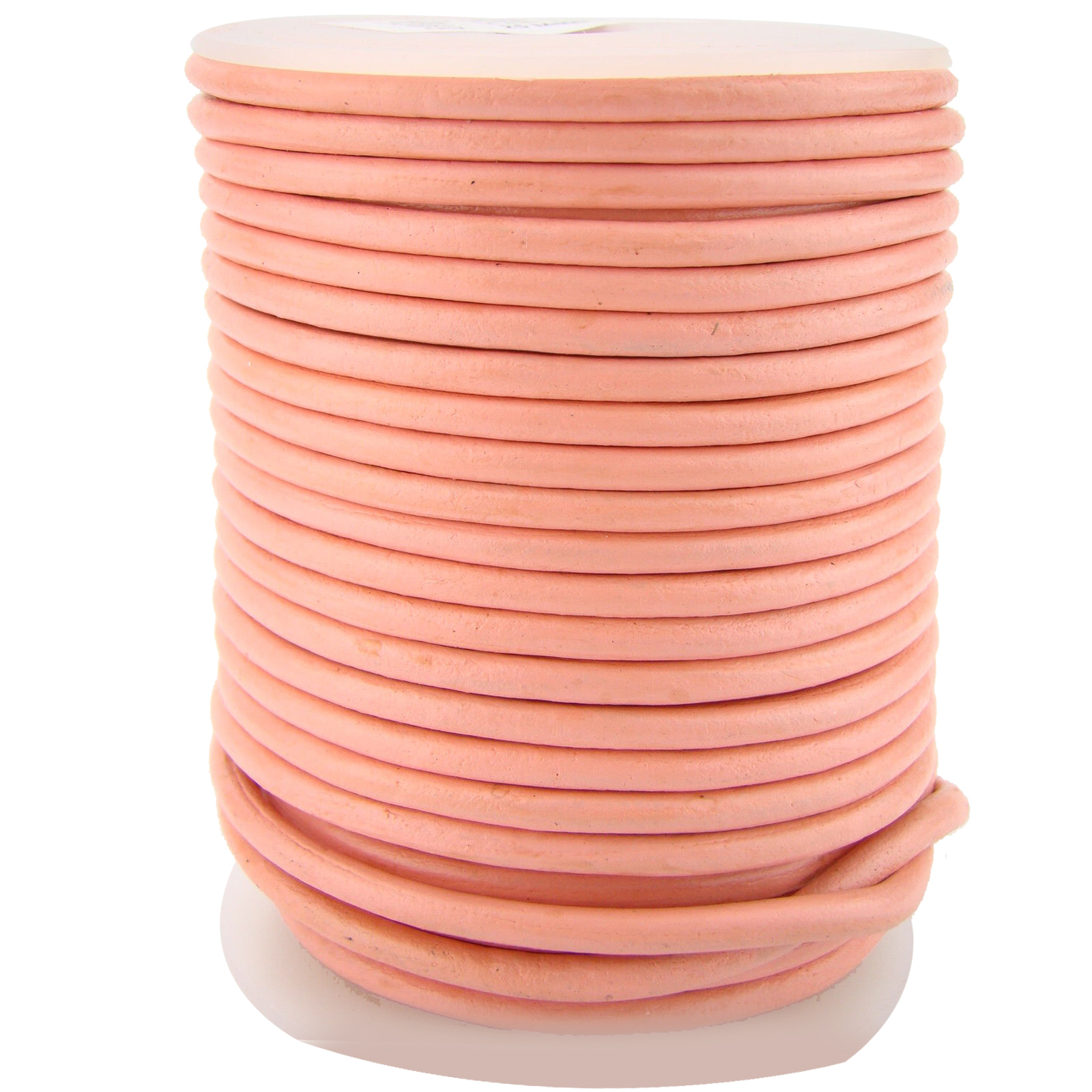 Korallet Lederschnur Rund 4 mm - Koralle. Länge: 15 m