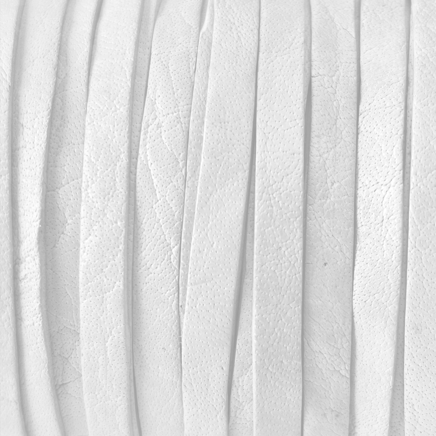 Lederband Flach 4 x 1 mm - Weiß. Länge: 15 m