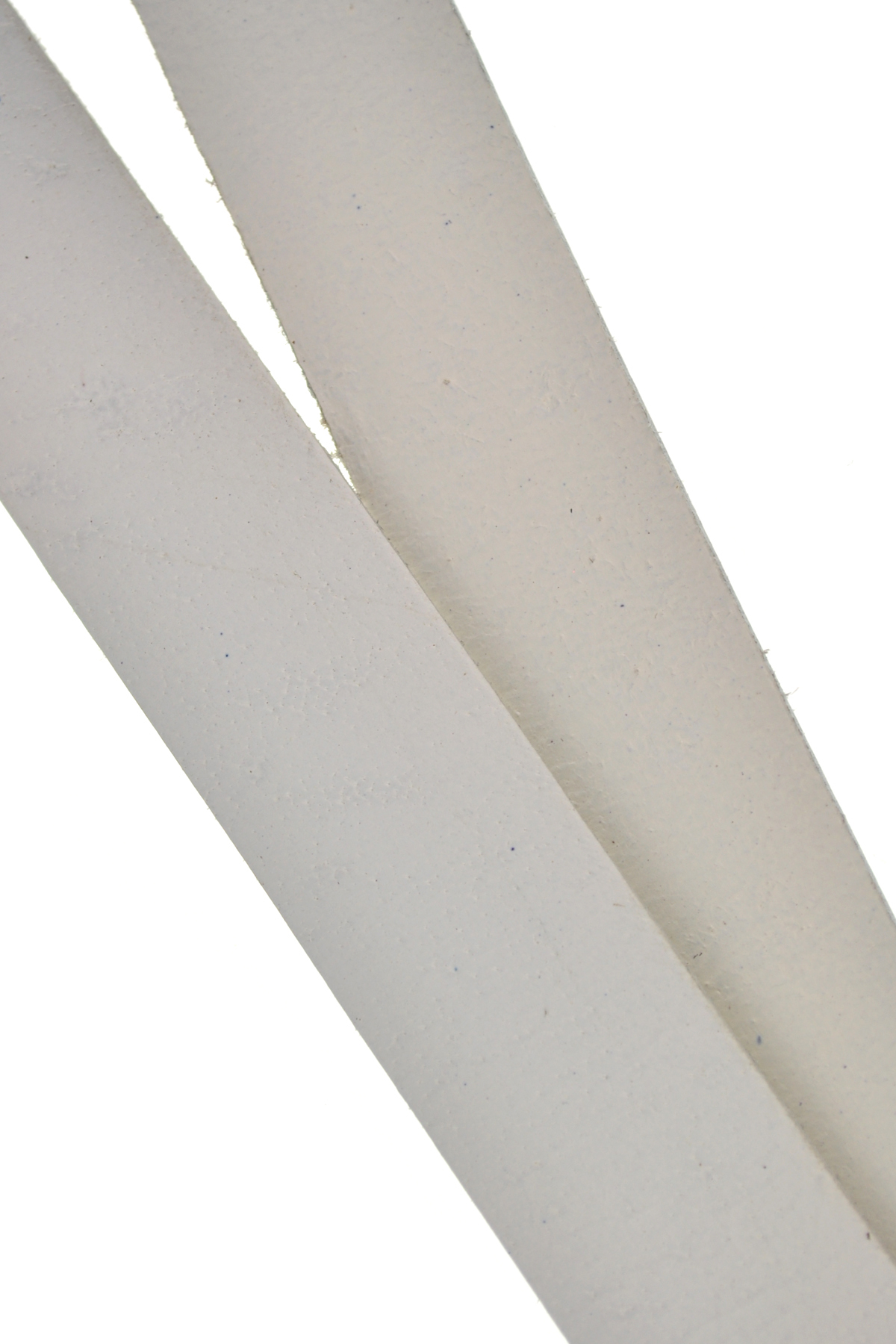 Lederband Flach. Länge: 1 m; Dicke: 3  mm - Weiß. Breite: wählbar