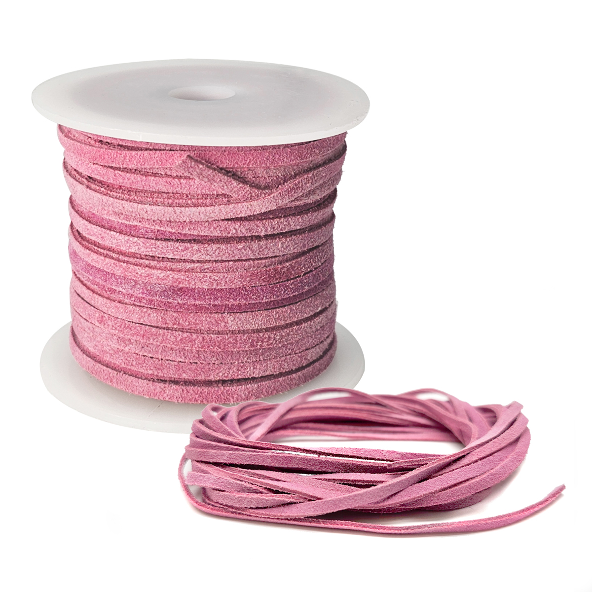 Wildlederband 3 mm - Velourlederband in Pink