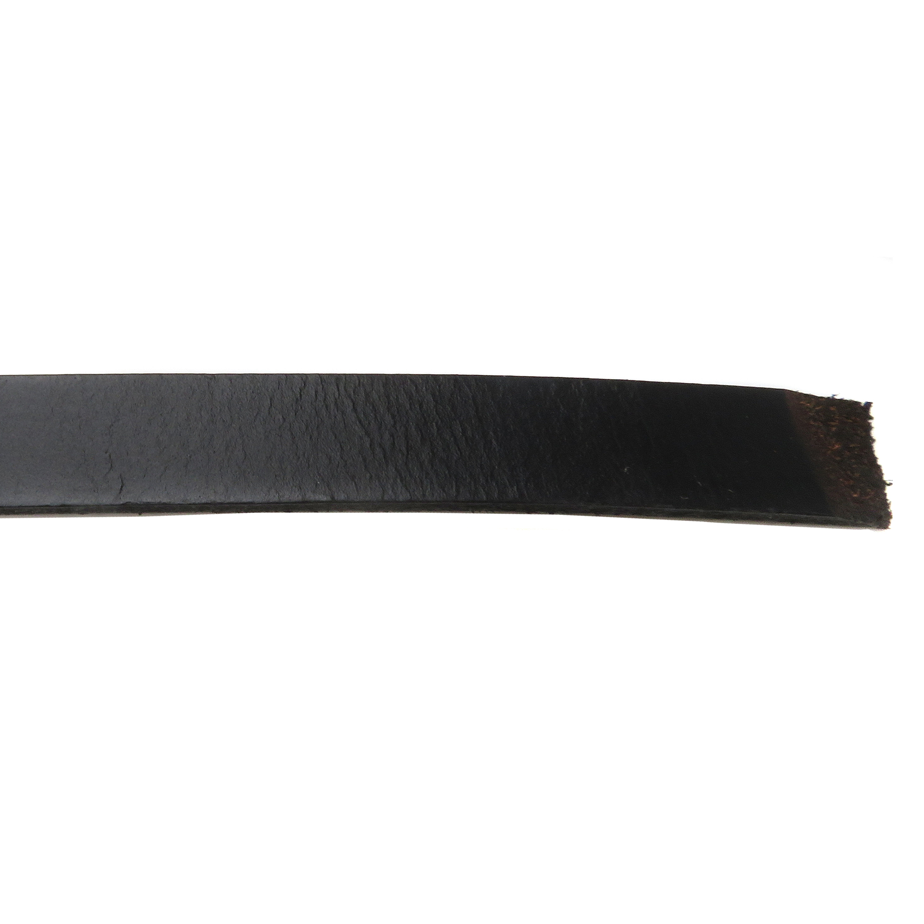 Lederband Flach 15 mm x 3 mm - Schwarz. Länge: 25 m