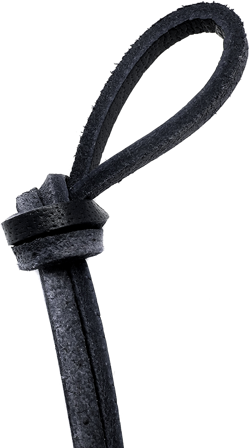 Lederband Flach Eckig 3 mm x 2 mm - Schwarz. Länge: 100 m