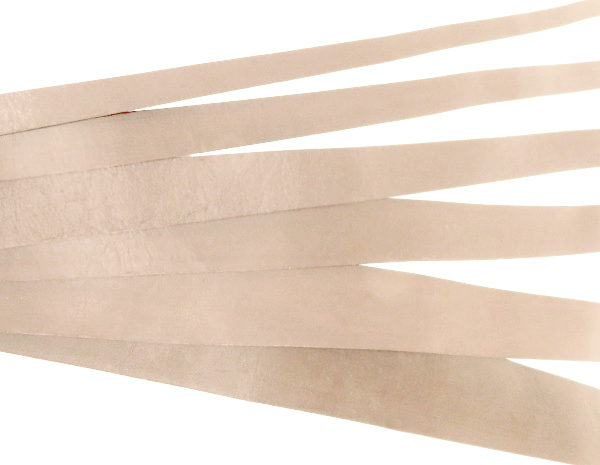 Lederband Flach. Länge: 1 m; Dicke: 1,5 mm - Natur. Breite: 40 mm