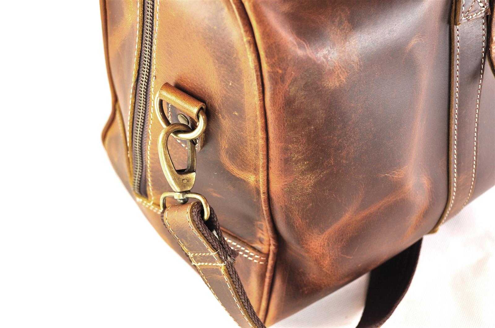 Große und robuste Ledertasche mit viel Stauraum in Vintage Antik Braun