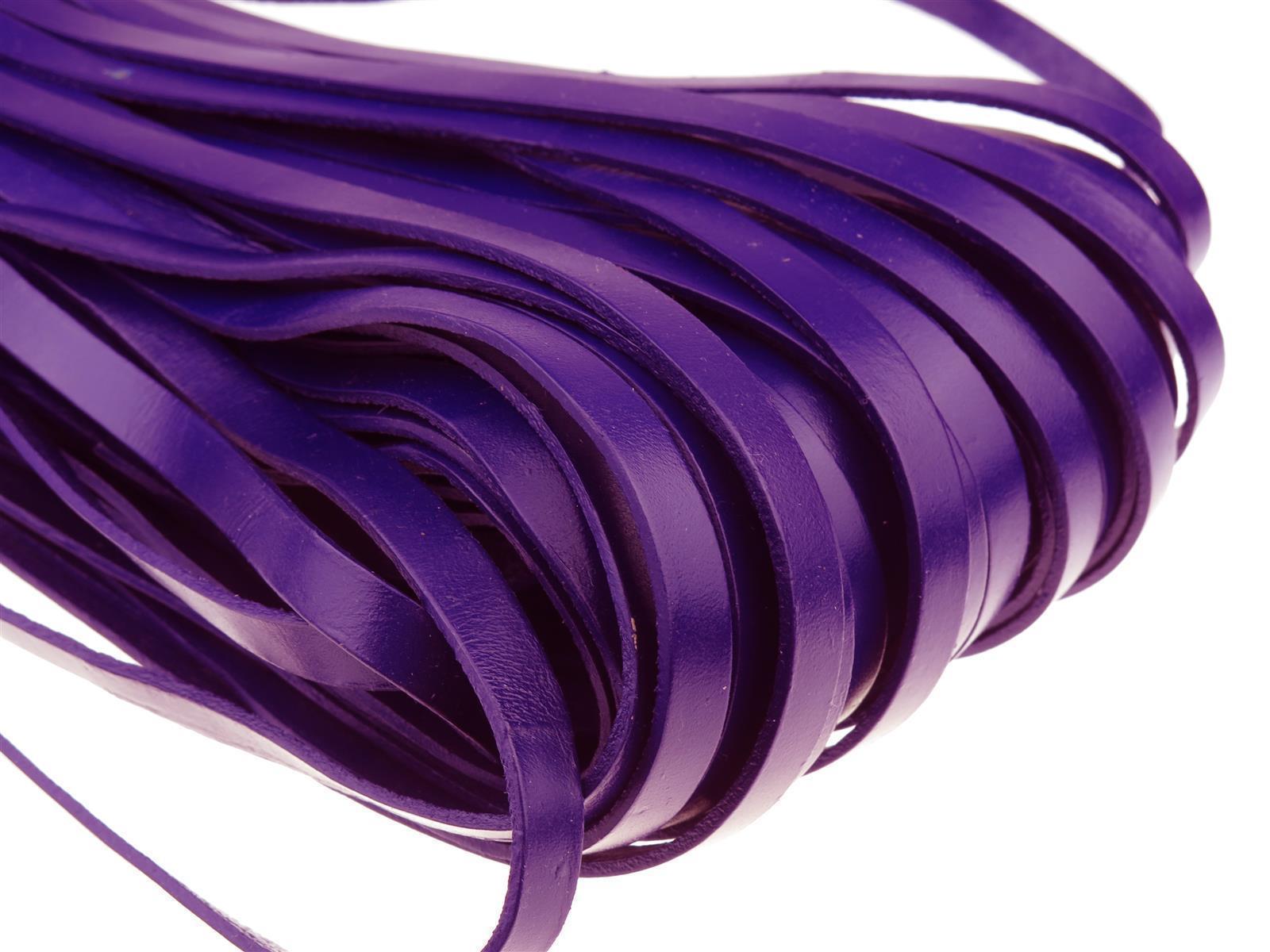 Lederband Flach 1 cm x 2 mm - Lila. Länge: 50 m