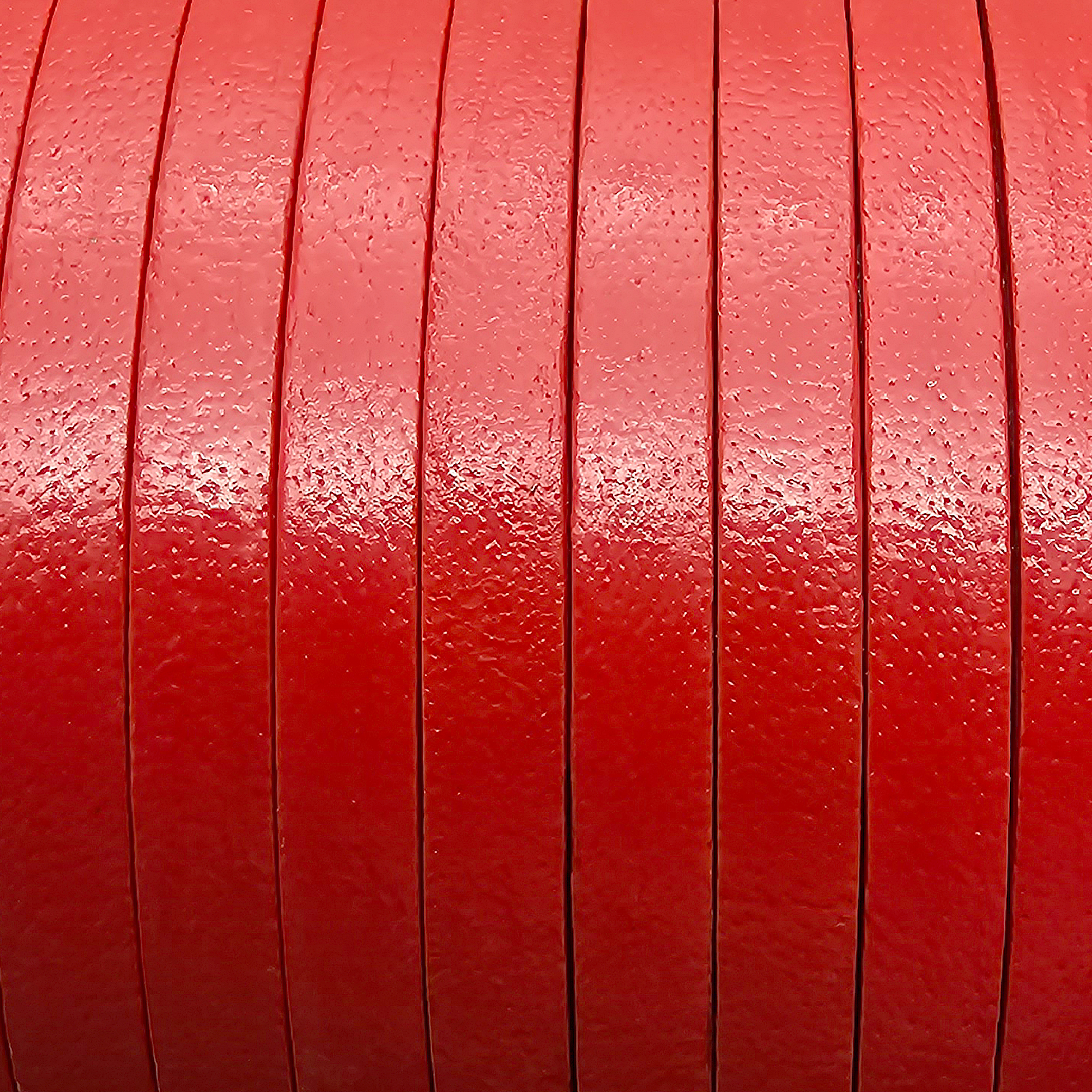 Lederband Flach 5 mm x 1,5 mm - Orange. Länge: 50 m auf Rolle