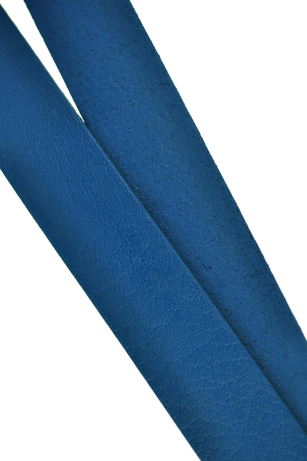 Lederband Flach. Länge: 1 m; Dicke: 2 mm - Blau. Breite: 10 mm
