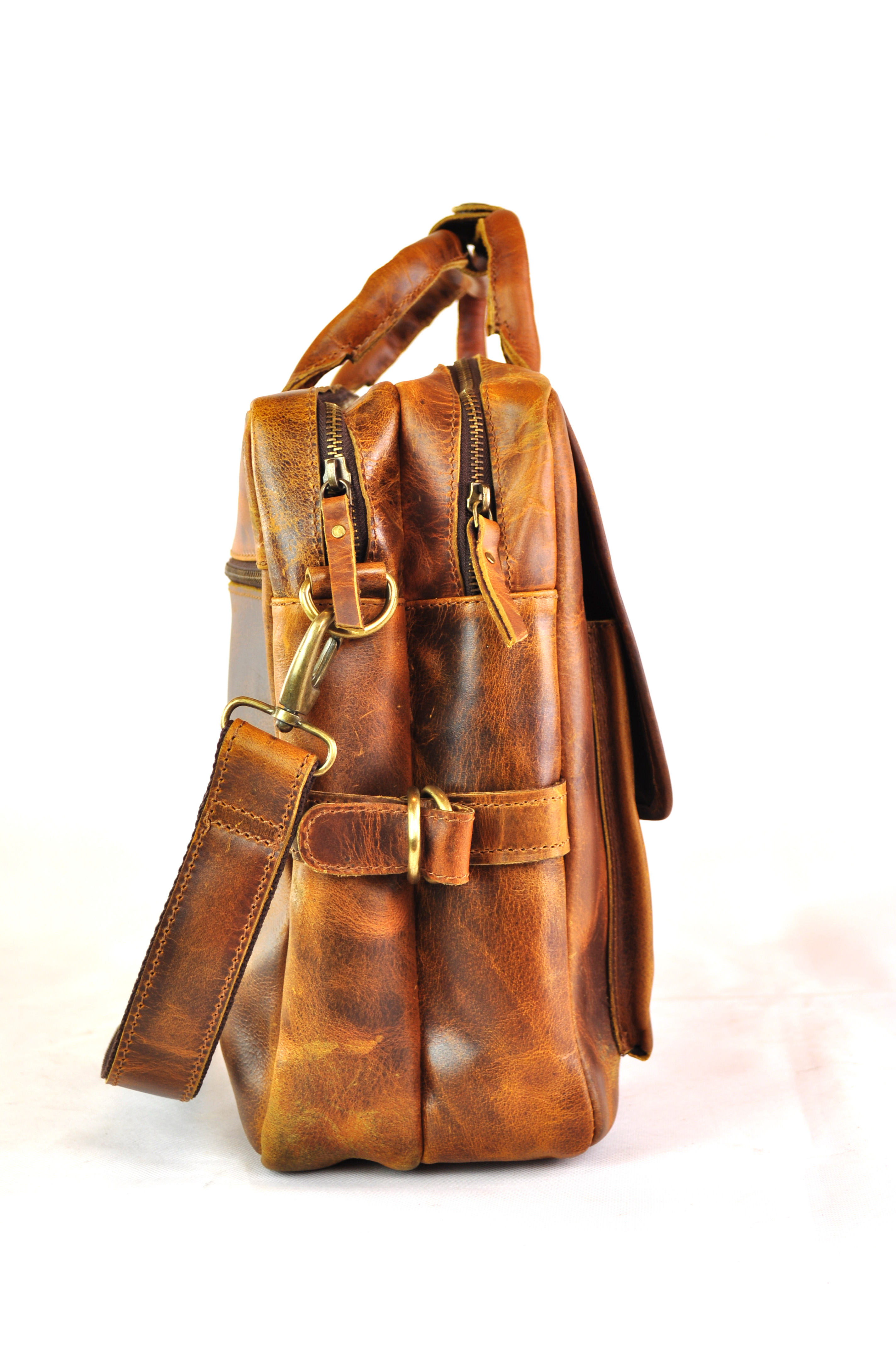 Ledertasche – Shabby Antik Braun 40cm x 30cm x 13cm