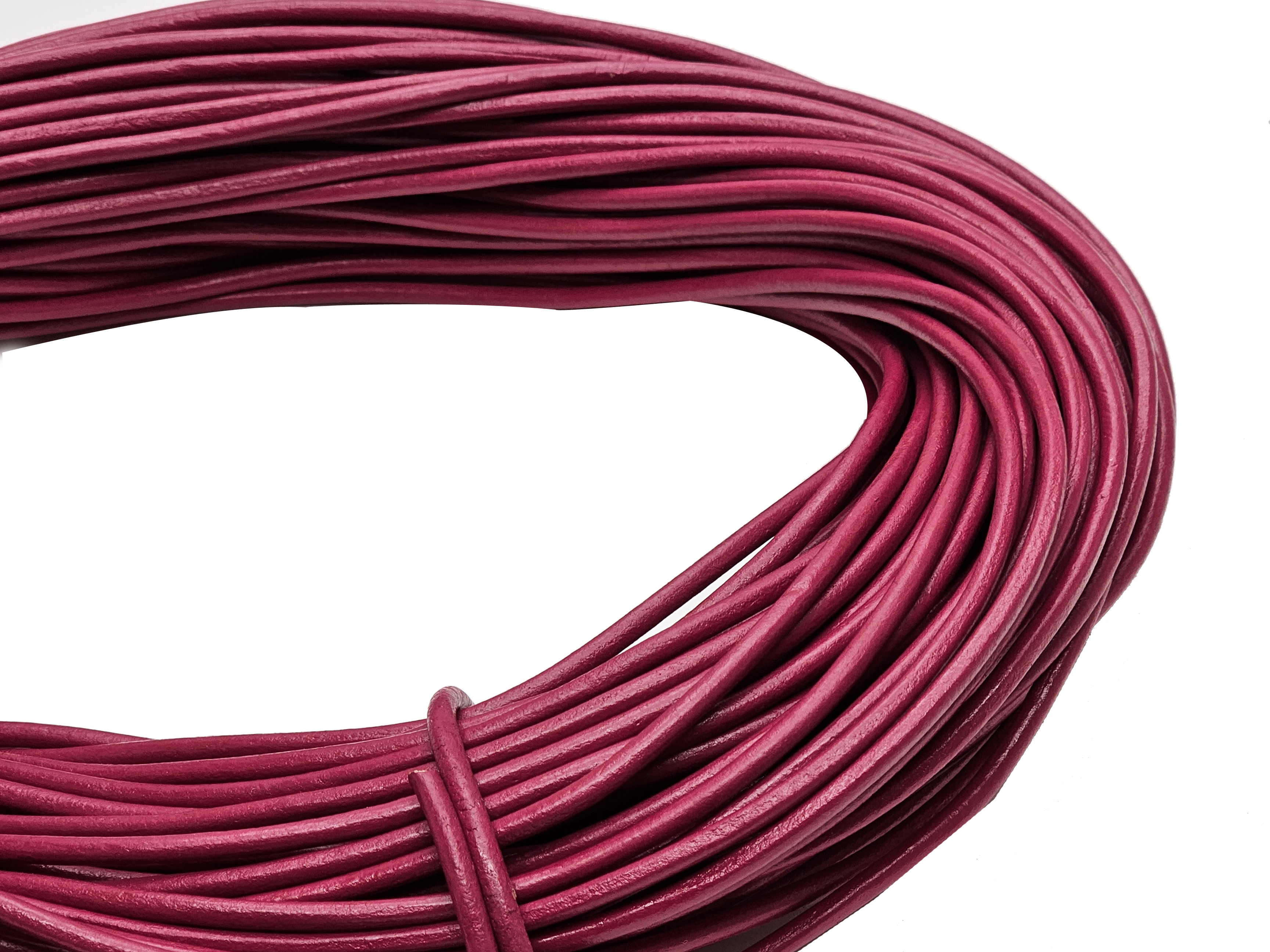 4057_1NXdnffrbZ6P6w 4 mm Lederschnur in Fuchsia, stabil, flexibel und strapazierfähig