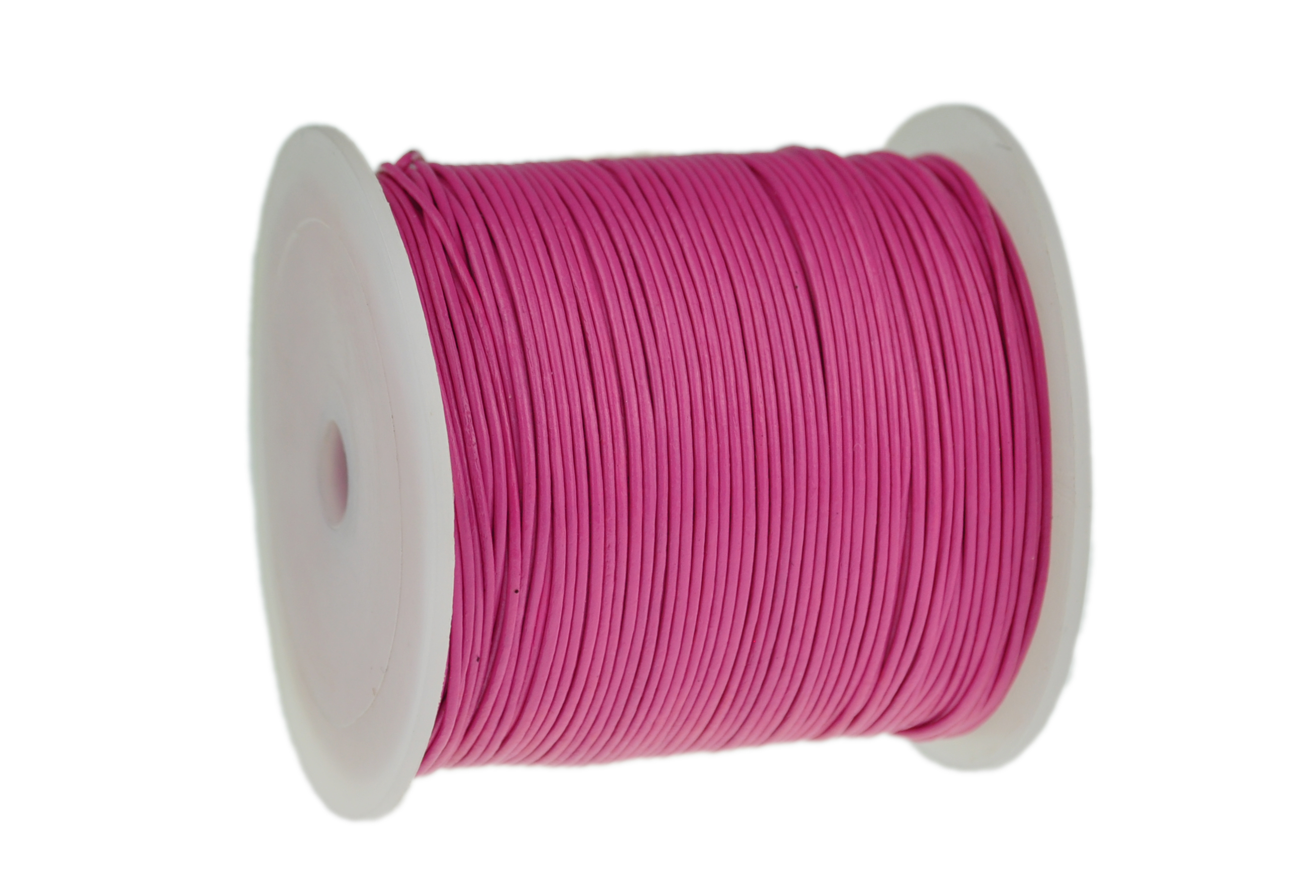 Lederschnur Rund 1 mm - Pink. Länge: 30 m
