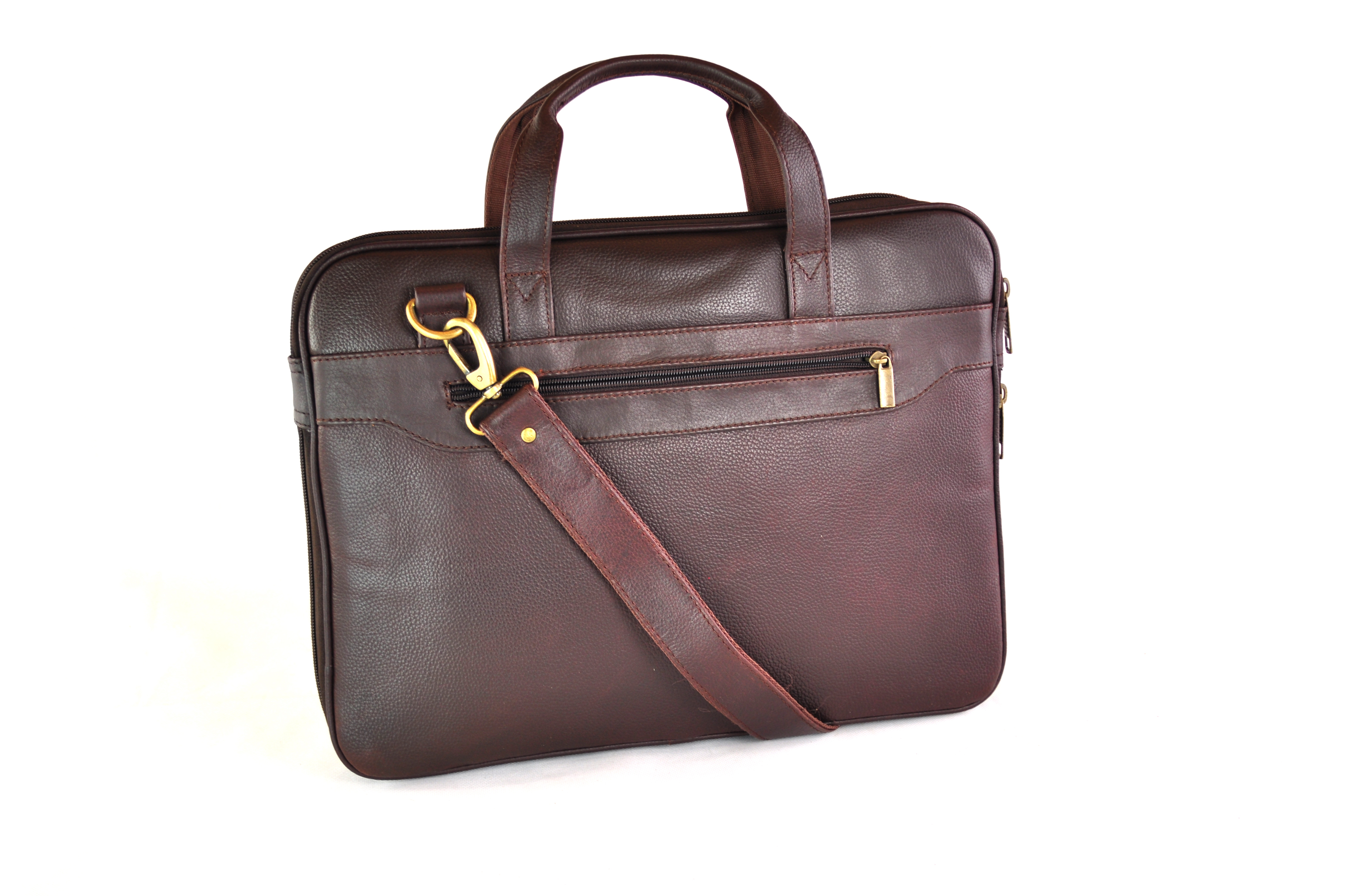 DSC_3868 Klassische Ledertasche für Laptop und Unterlagen in Braun