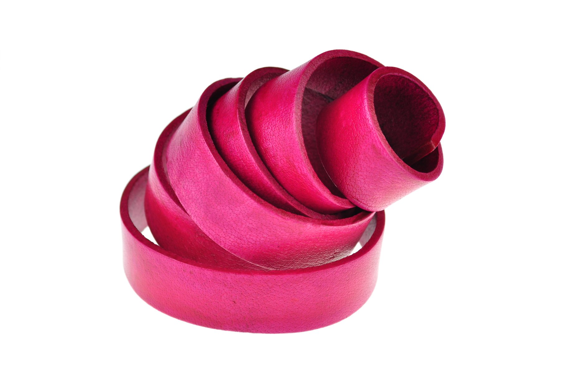 Lederband Flach. Länge: 1 m; Dicke: 2 mm - Antik Pink. Breite: 40 mm