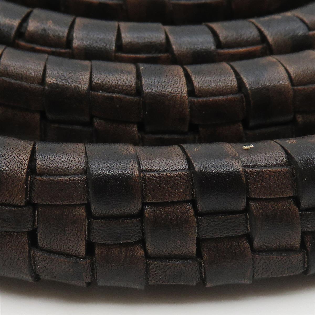 Oval geflochtenes Lederband - vegetabil gegerbt 6