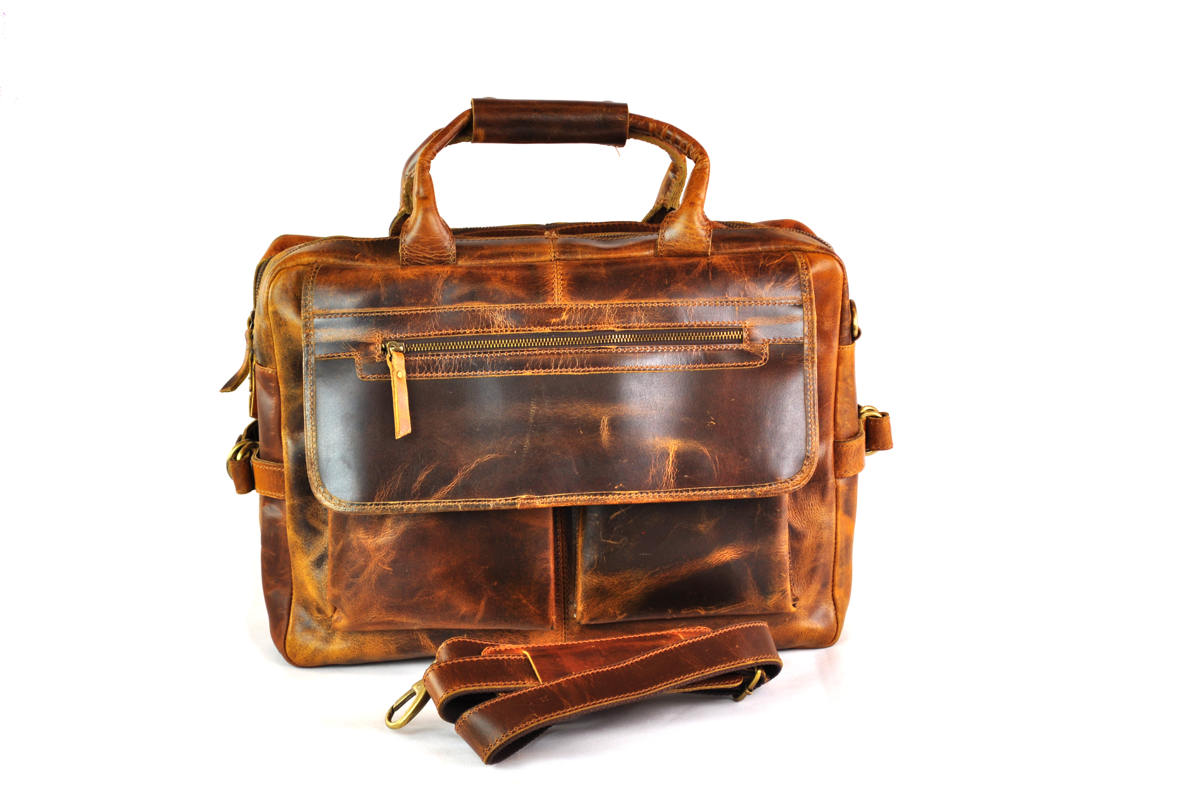 Ledertasche – Shabby Antik Braun 40cm x 30cm x 13cmLedertasche – Shabby Antik Braun 40cm x 30cm x 13cm