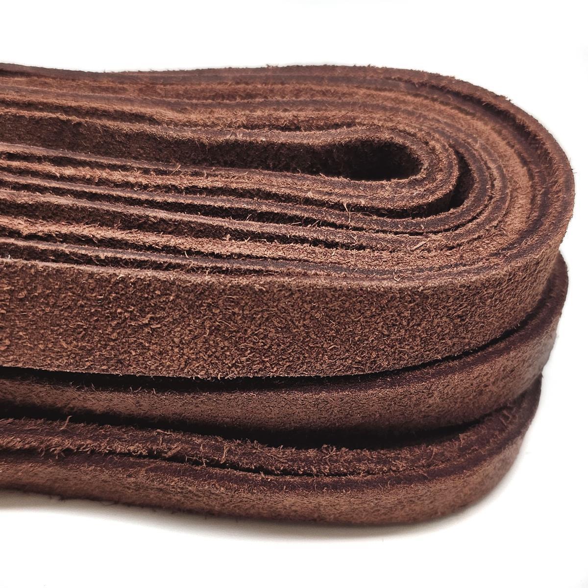 Wildlederband in Hellbraun 15 mm Breite - reines Velourleder