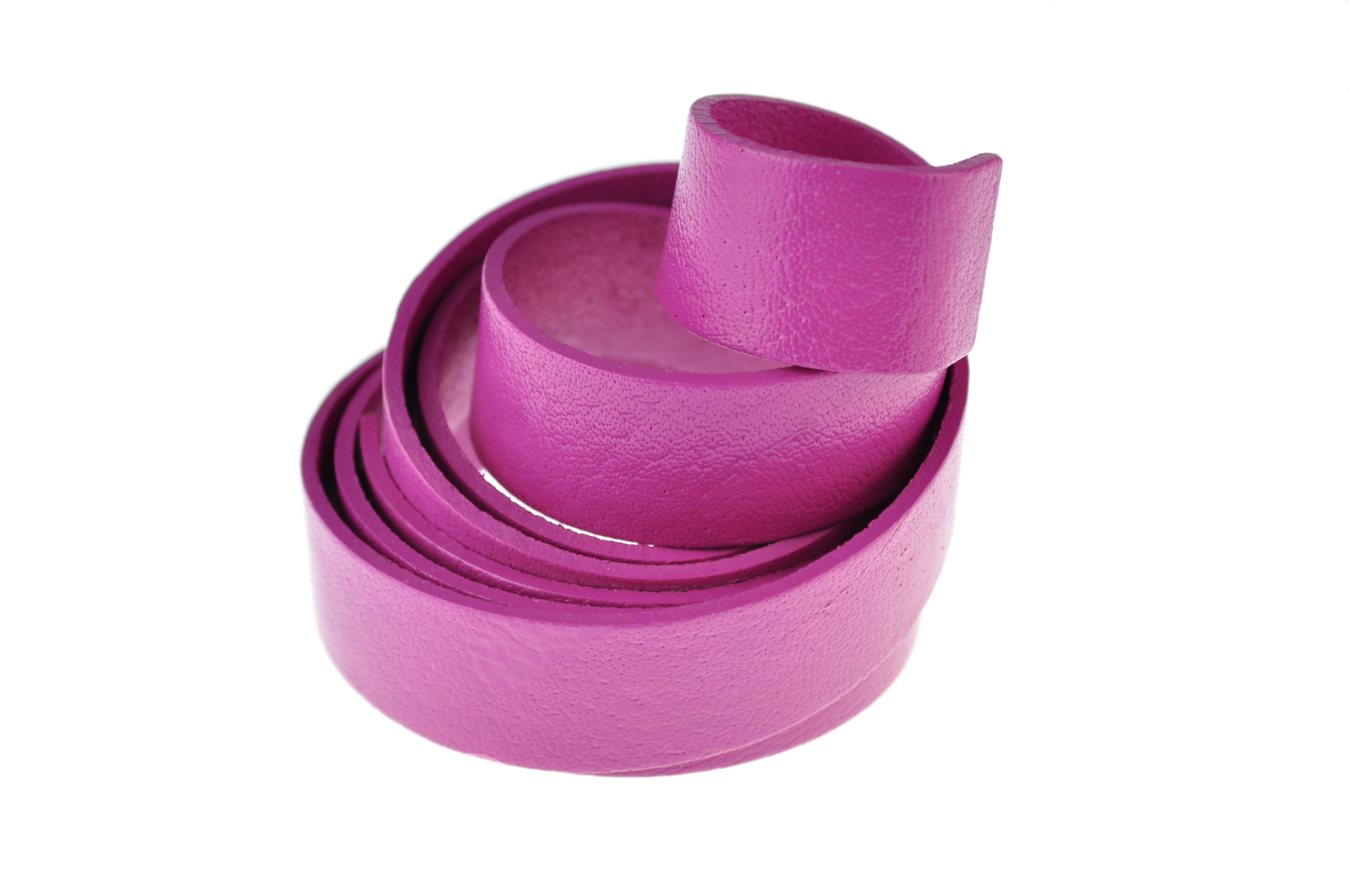 Lederband Flach. Länge: 1 m; Dicke: 2 mm - Fuchsia. Breite: 40 mm