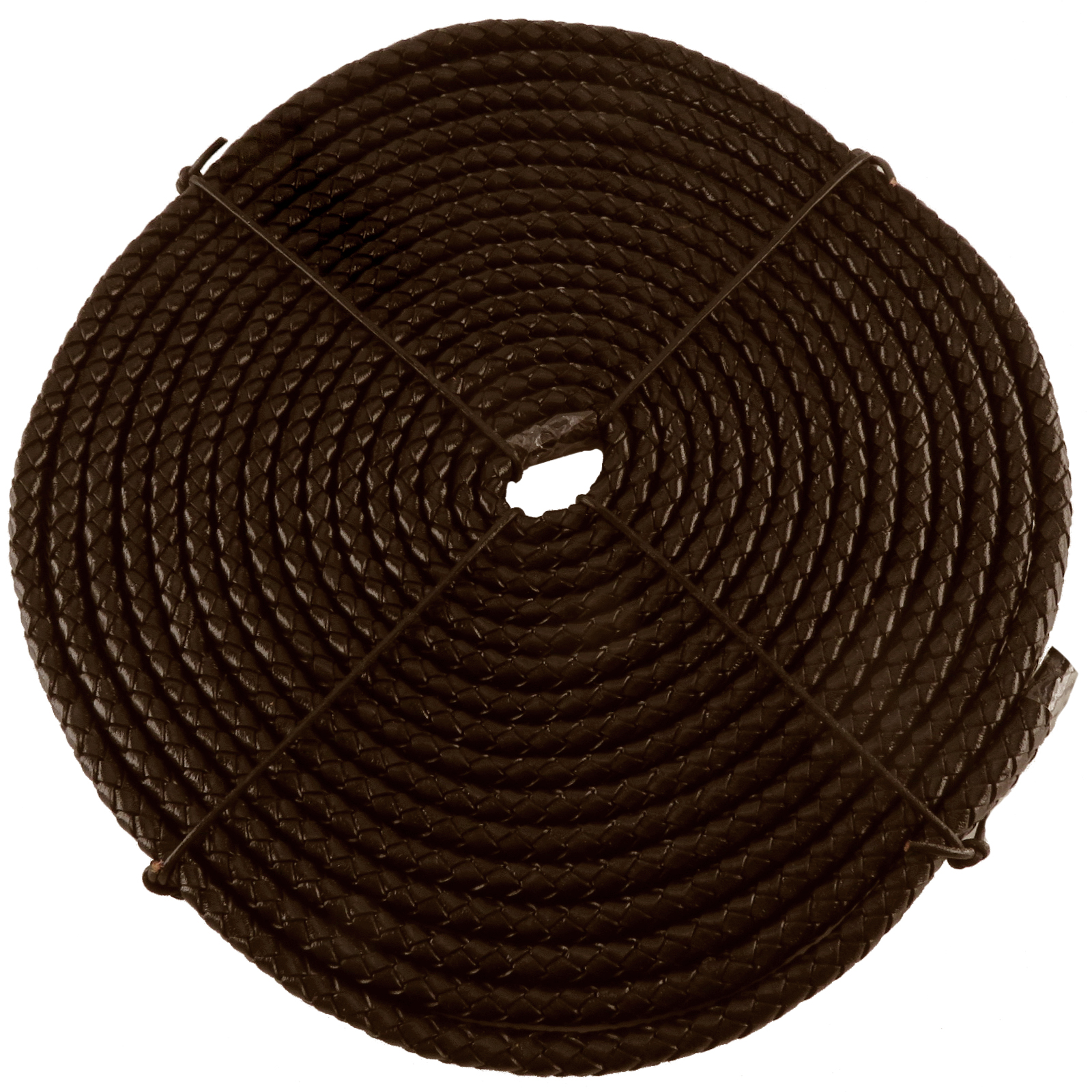 Lederschnur geflochten Oval 10 mm x 6 mm - Braun. Länge: 2 m