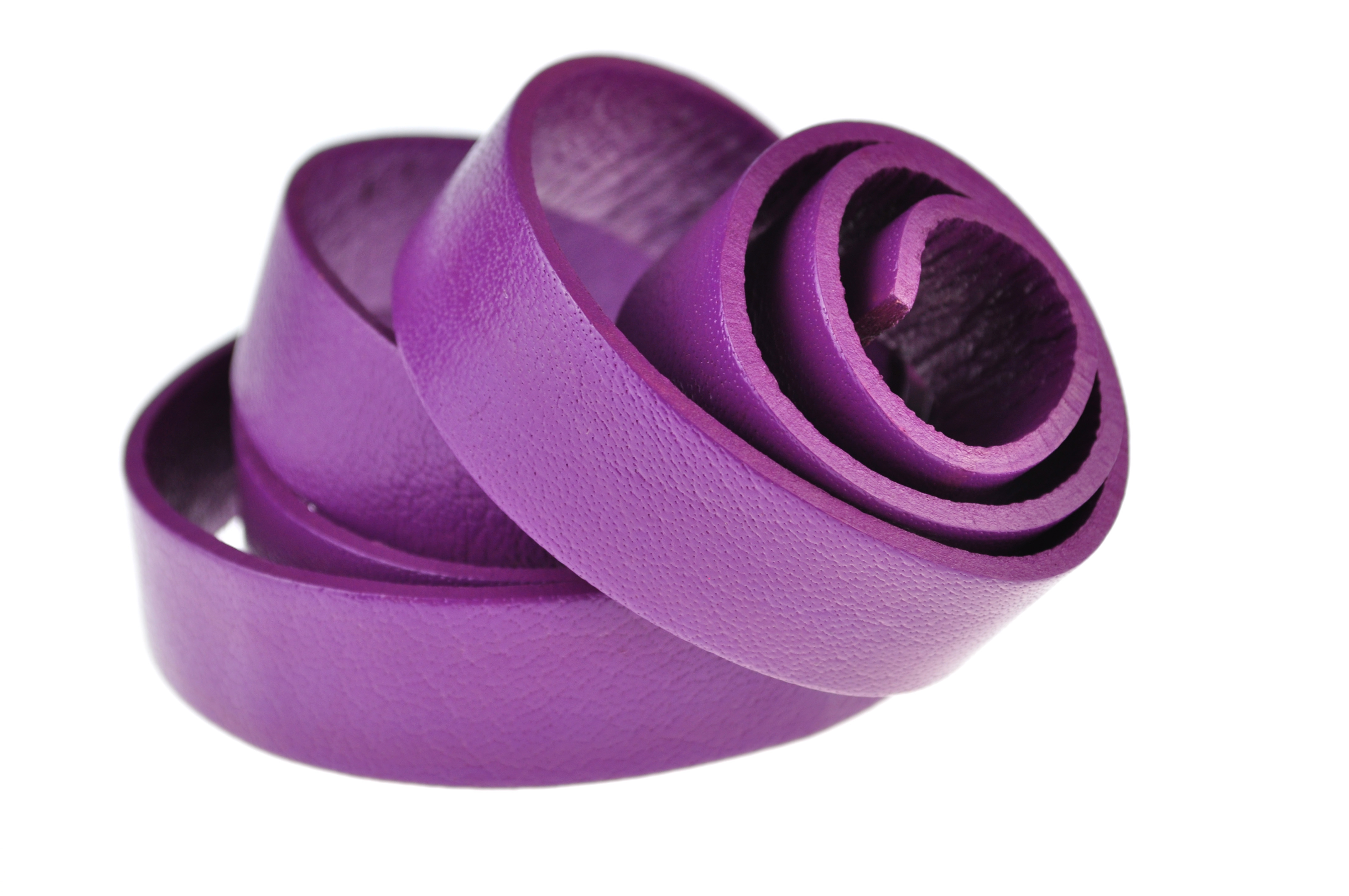Lederband Flach. Länge: 1 m; Dicke: 2 mm - Lila. Breite: 30 mm