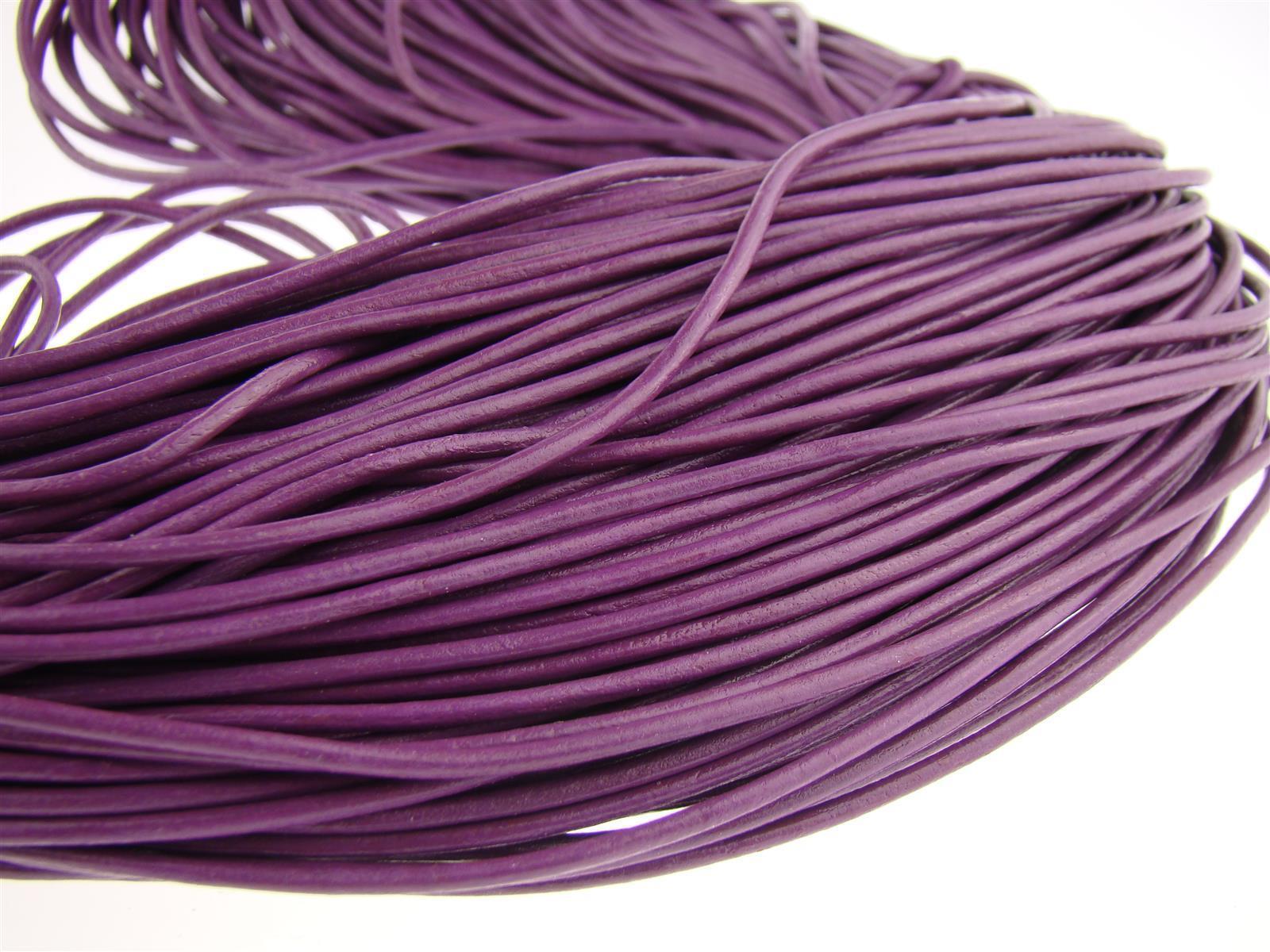 Lederschnur Rund 1,5 mm - Lila. Länge: 20 m