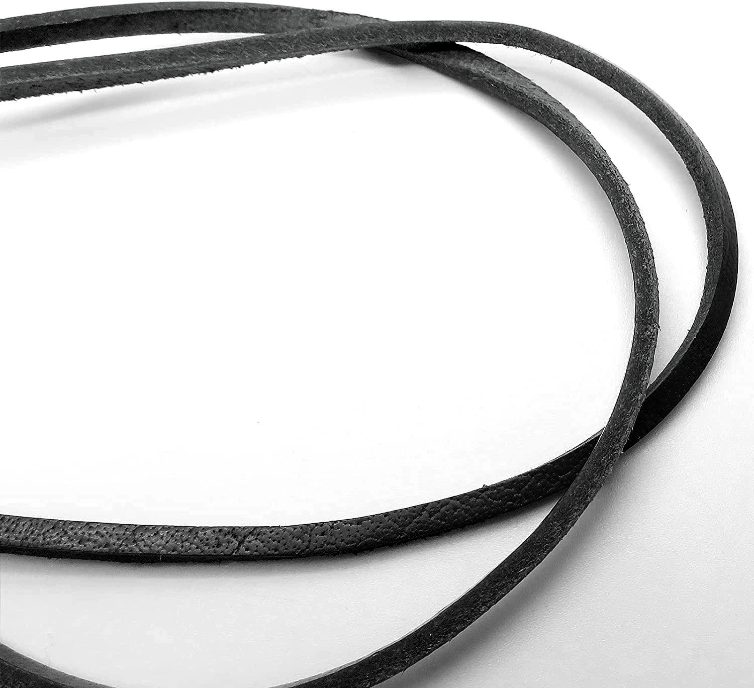 Lederband Flach Eckig 3 mm x 2 mm - Schwarz. Länge: 100 m