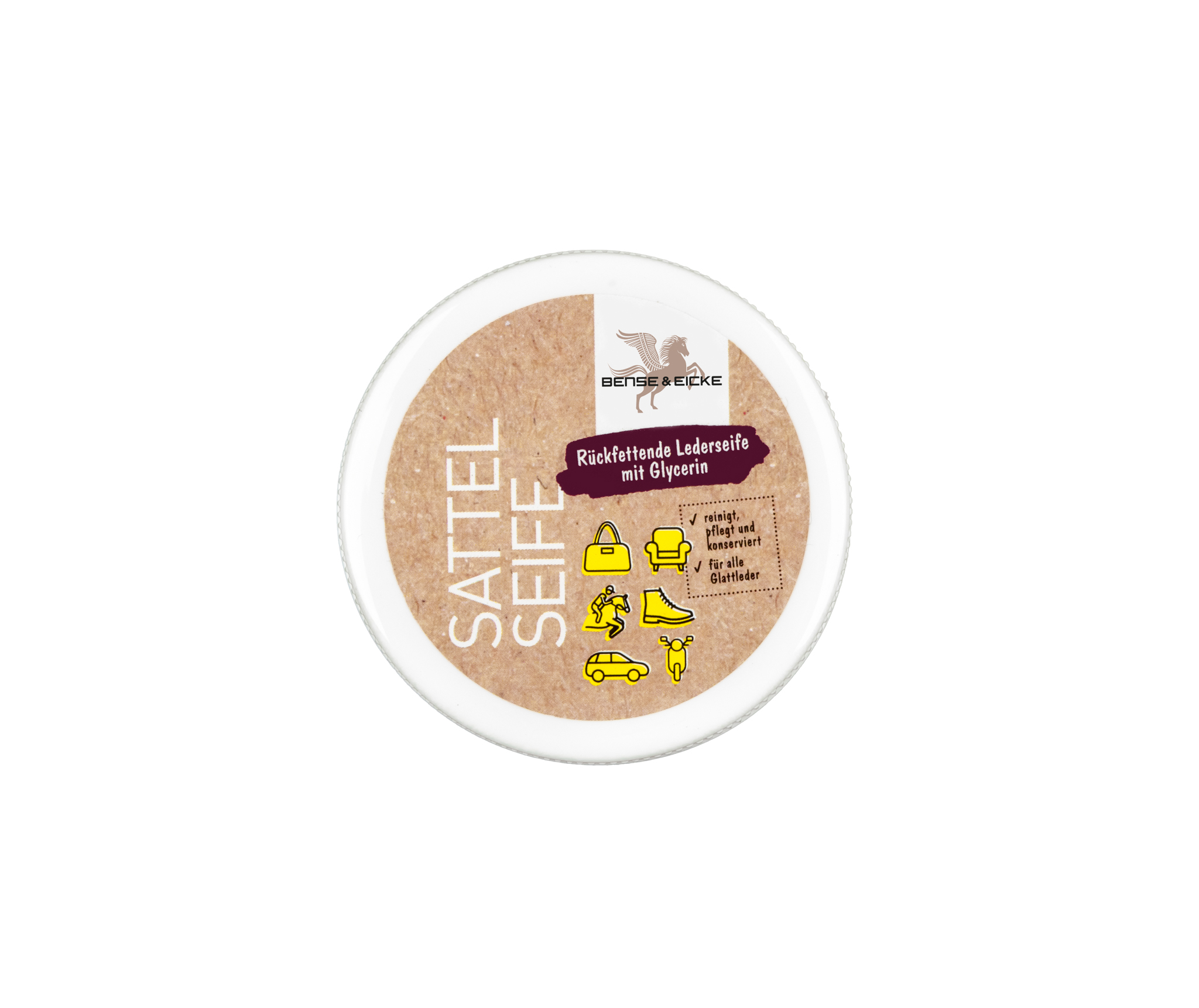 Bense & Eicke | Lederseife (mit Schwamm ab 250 ml)