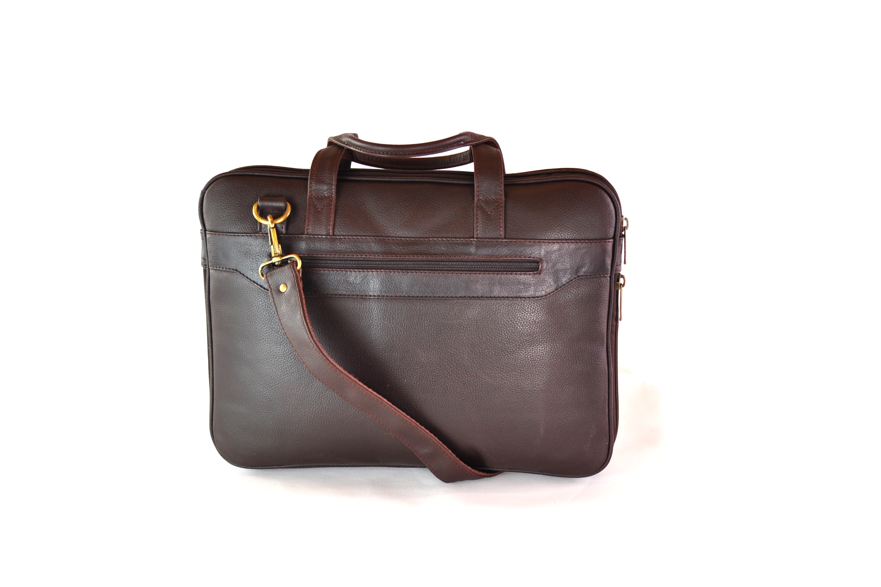 Klassische Ledertasche für Laptop und Unterlagen in Braun