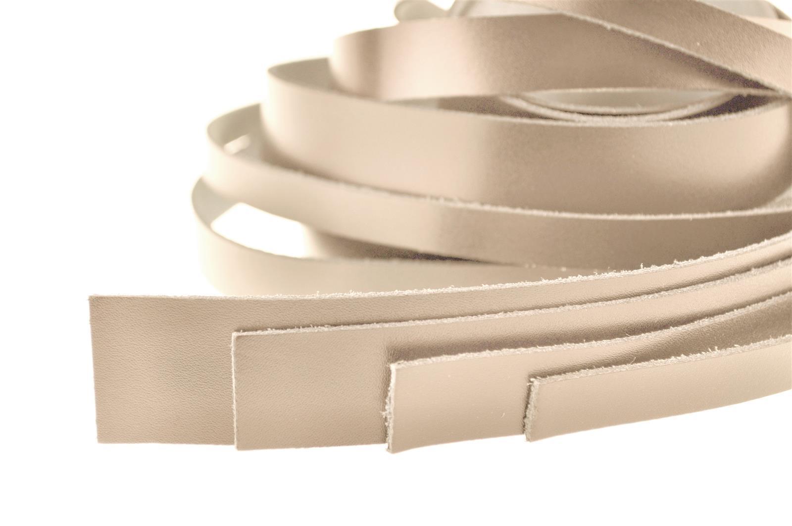 Lederband Flach. Länge: 1 m; Dicke: 1,5 mm - Natur. Breite: 40 mm