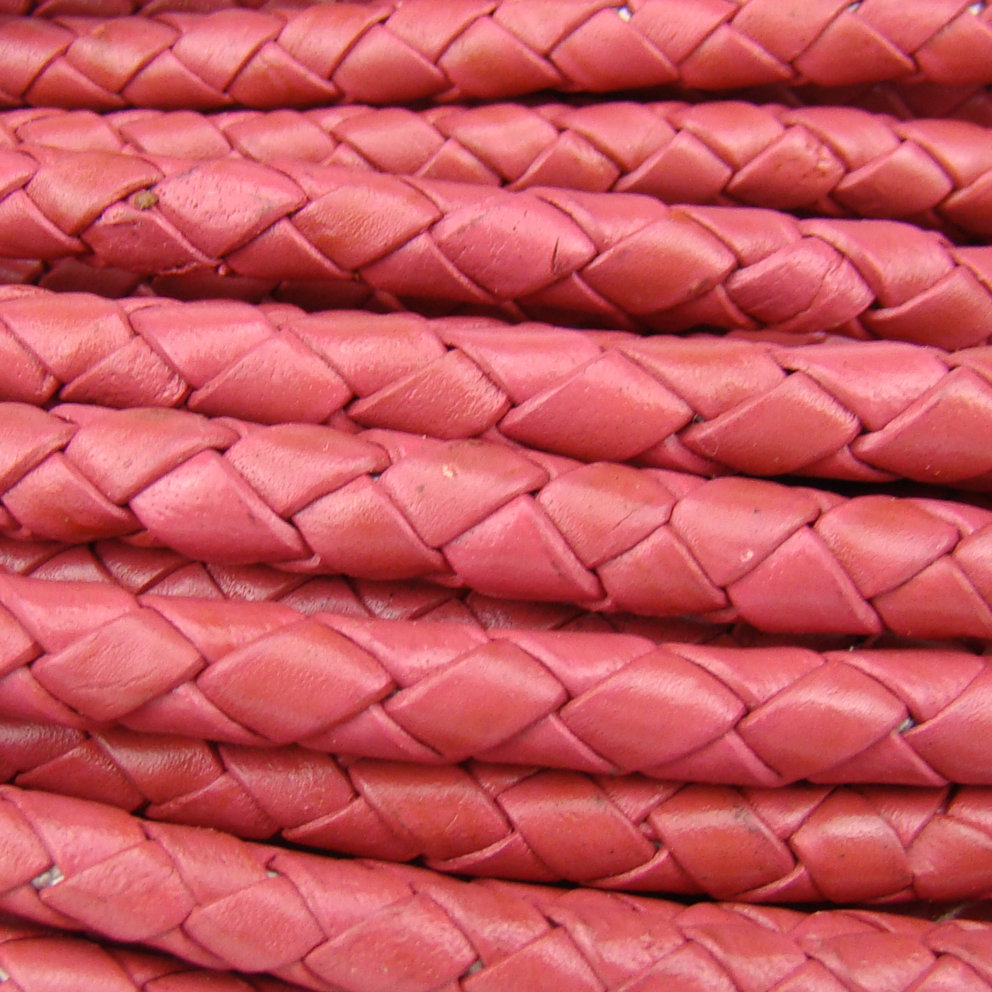 Lederschnur geflochten 5 mm - Pink. Länge: 10 m