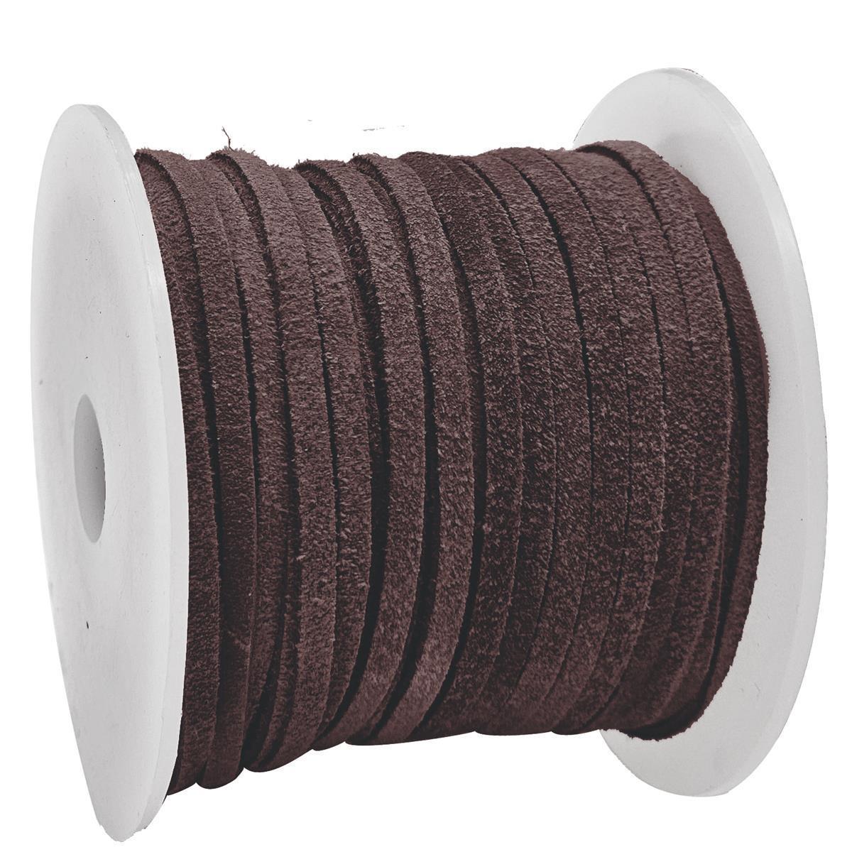 Wildlederband in Kastanienbraun- 3 mm Breite