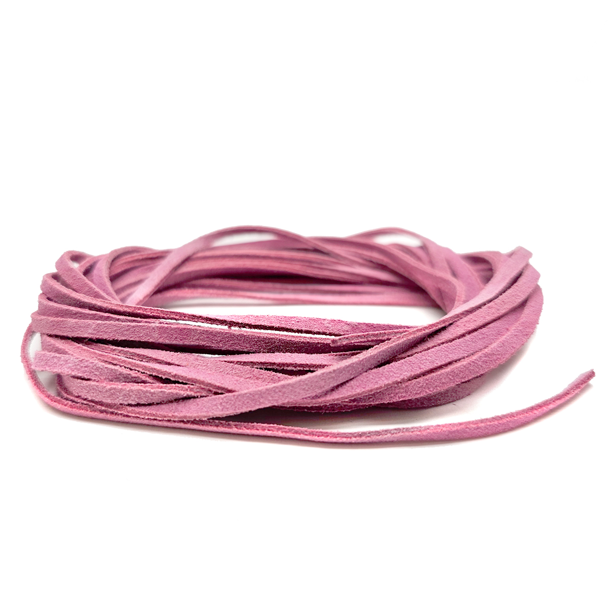 Wildlederband 3 mm - Velourlederband in Pink