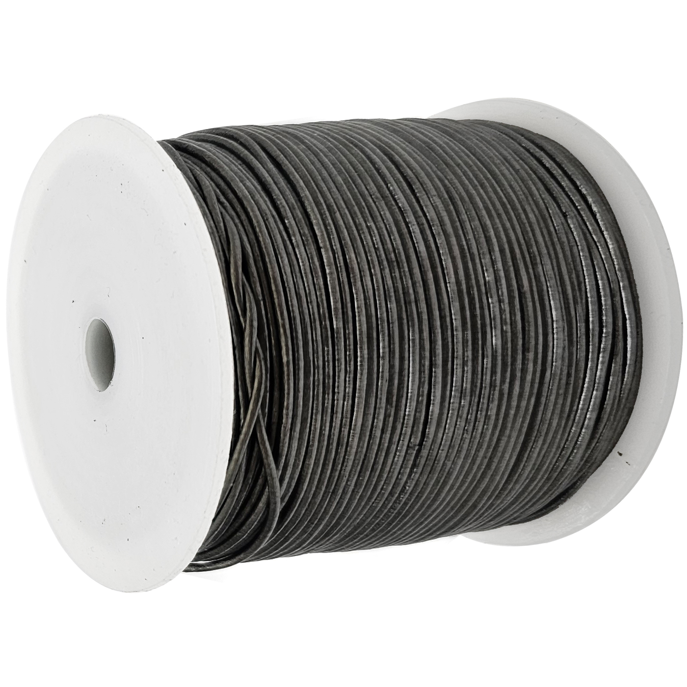 Lederschnur Rund 1 mm Graphit