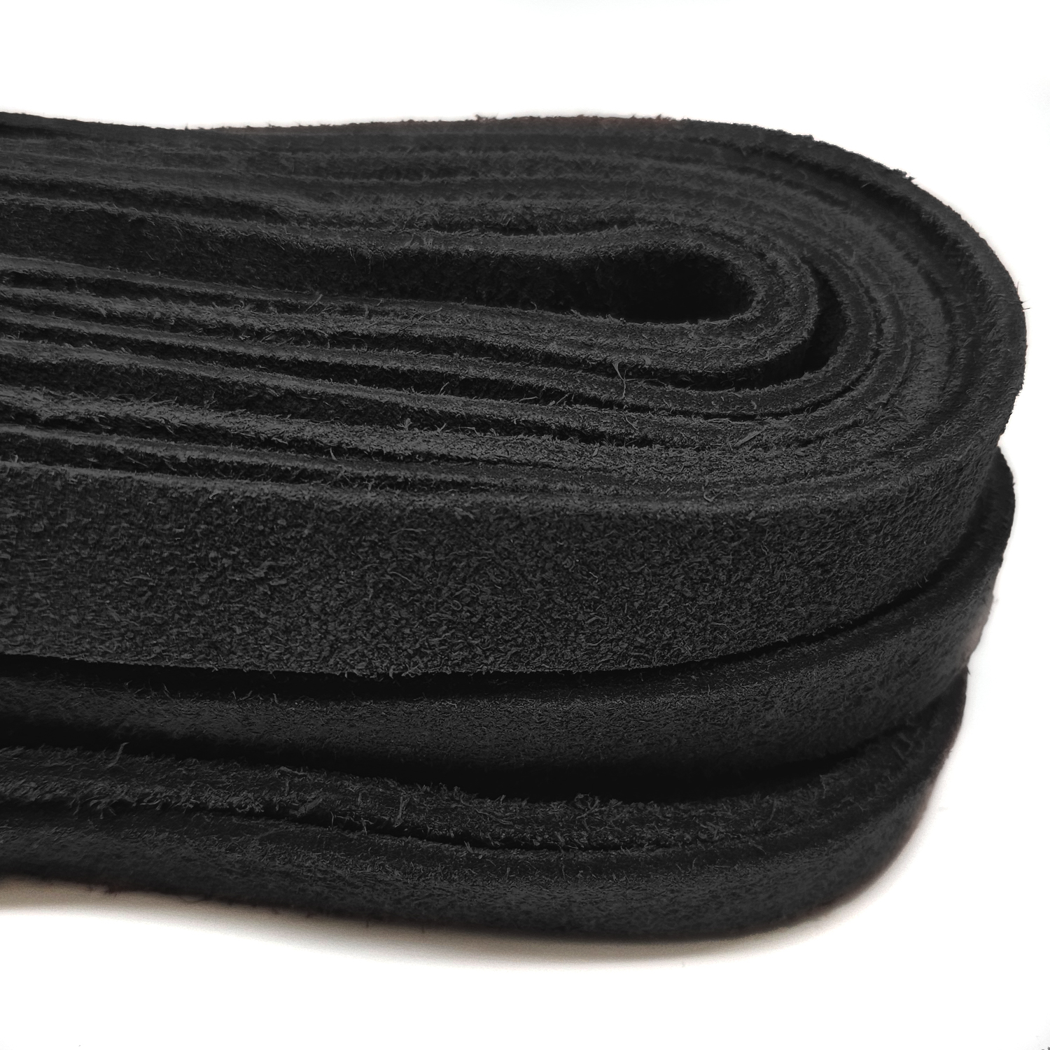 Wildlederband in Schwarz 15 mm Breite - reines Velourleder