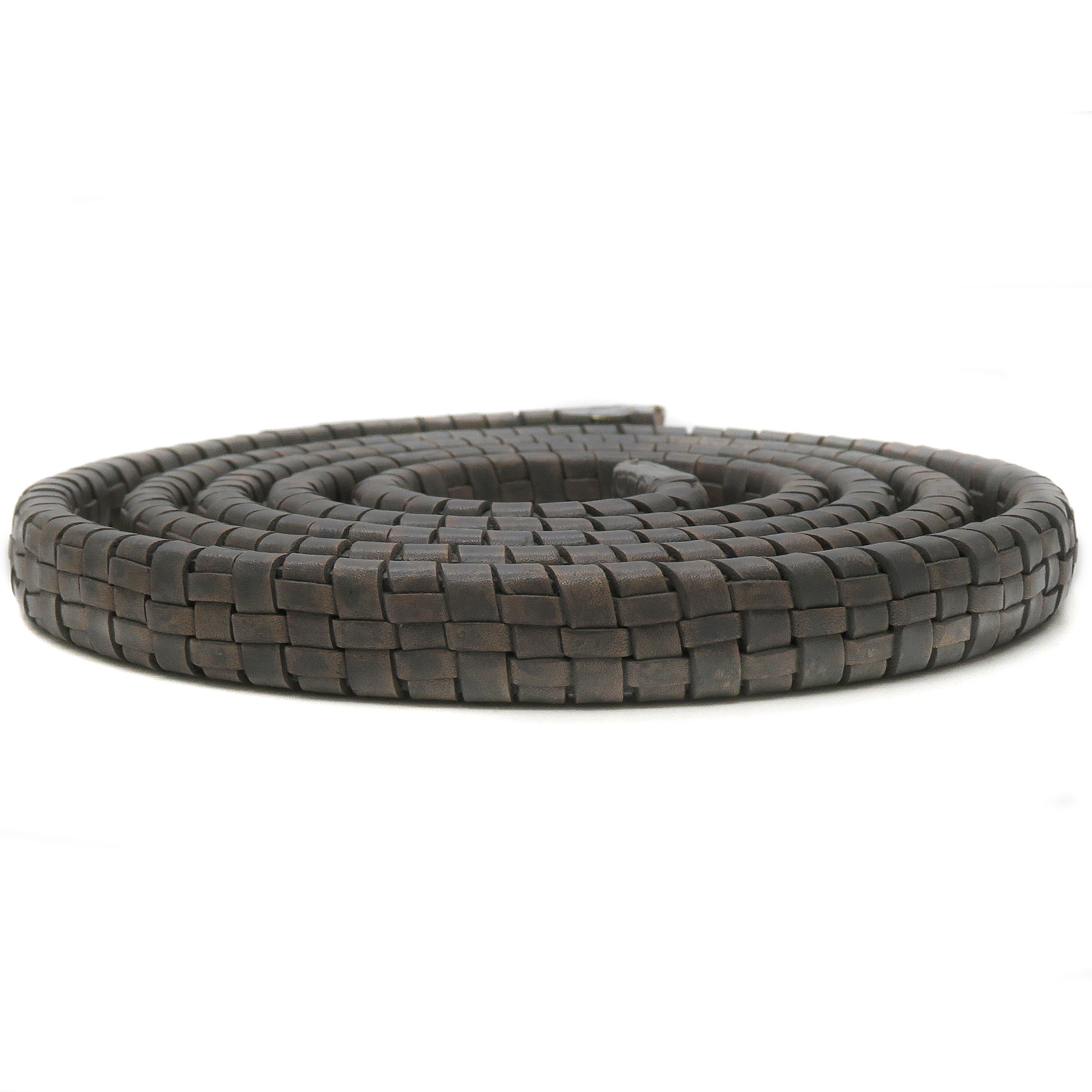 Lederband Geflochten oval | 1 Meter | 11 mm x 6 mm | Grau