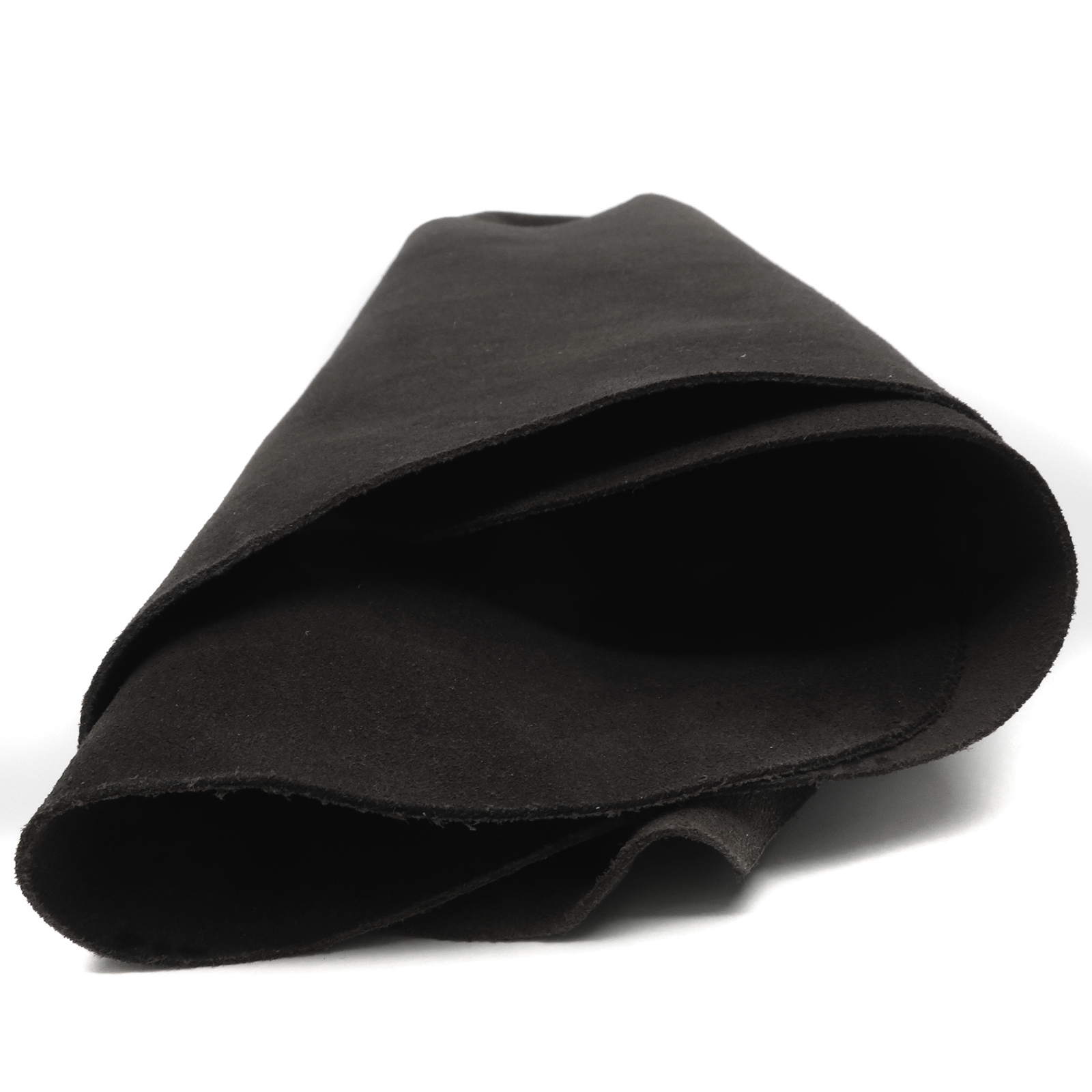 Lederhaut - Wildleder - echtes Büffelleder | Schwarz | Dicke: 1-1,2 mm | Größe: 1,46-1,50 m²