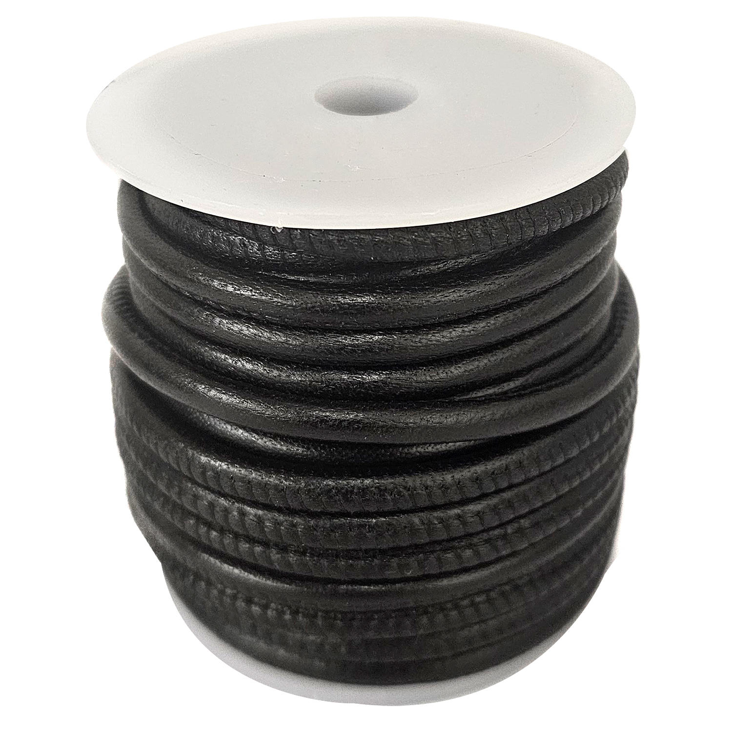 Gesäumte Lederschnur 4 mm - sehr weich und flexibel