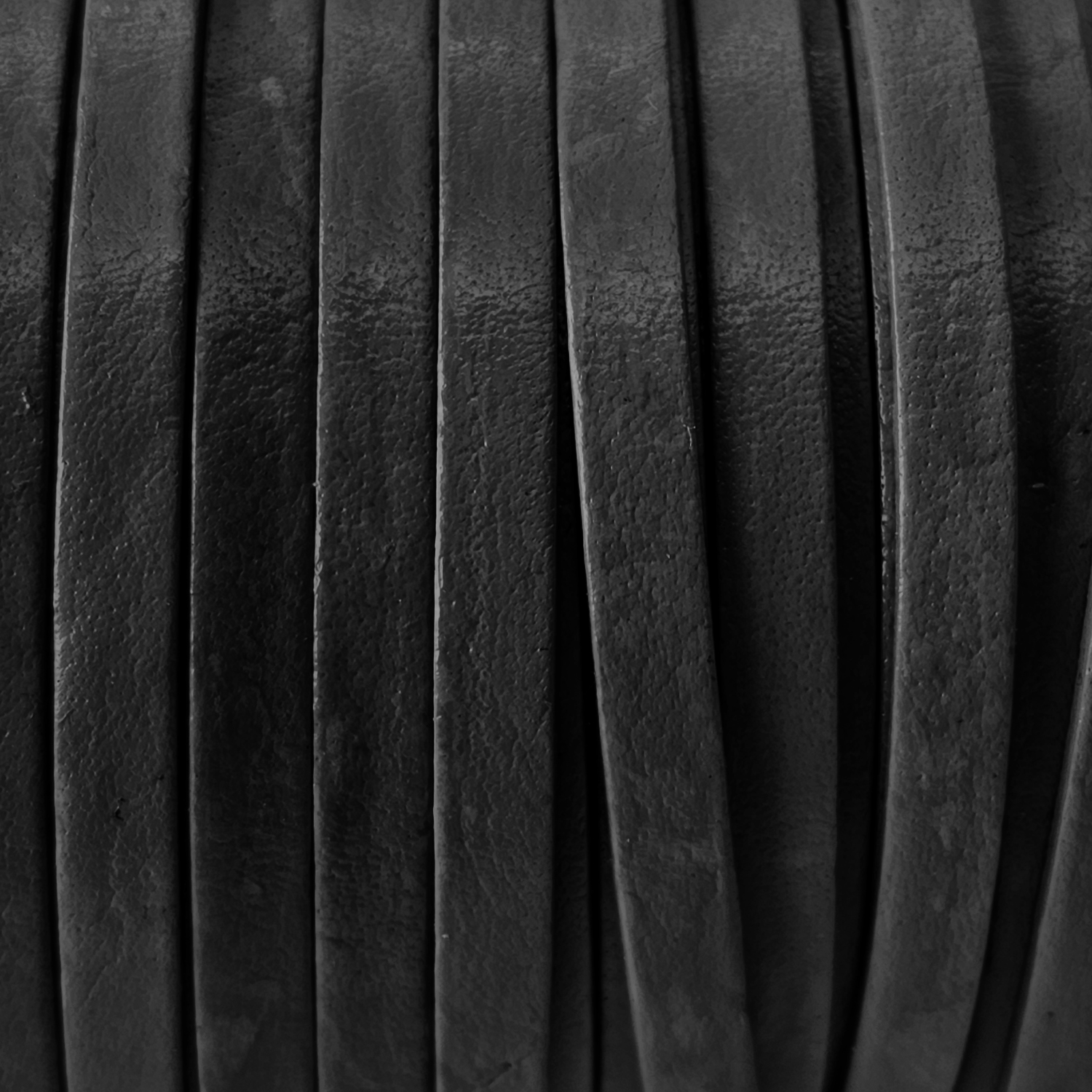 Lederband Flach 4 x 1 mm - Schwarz - zum Basteln