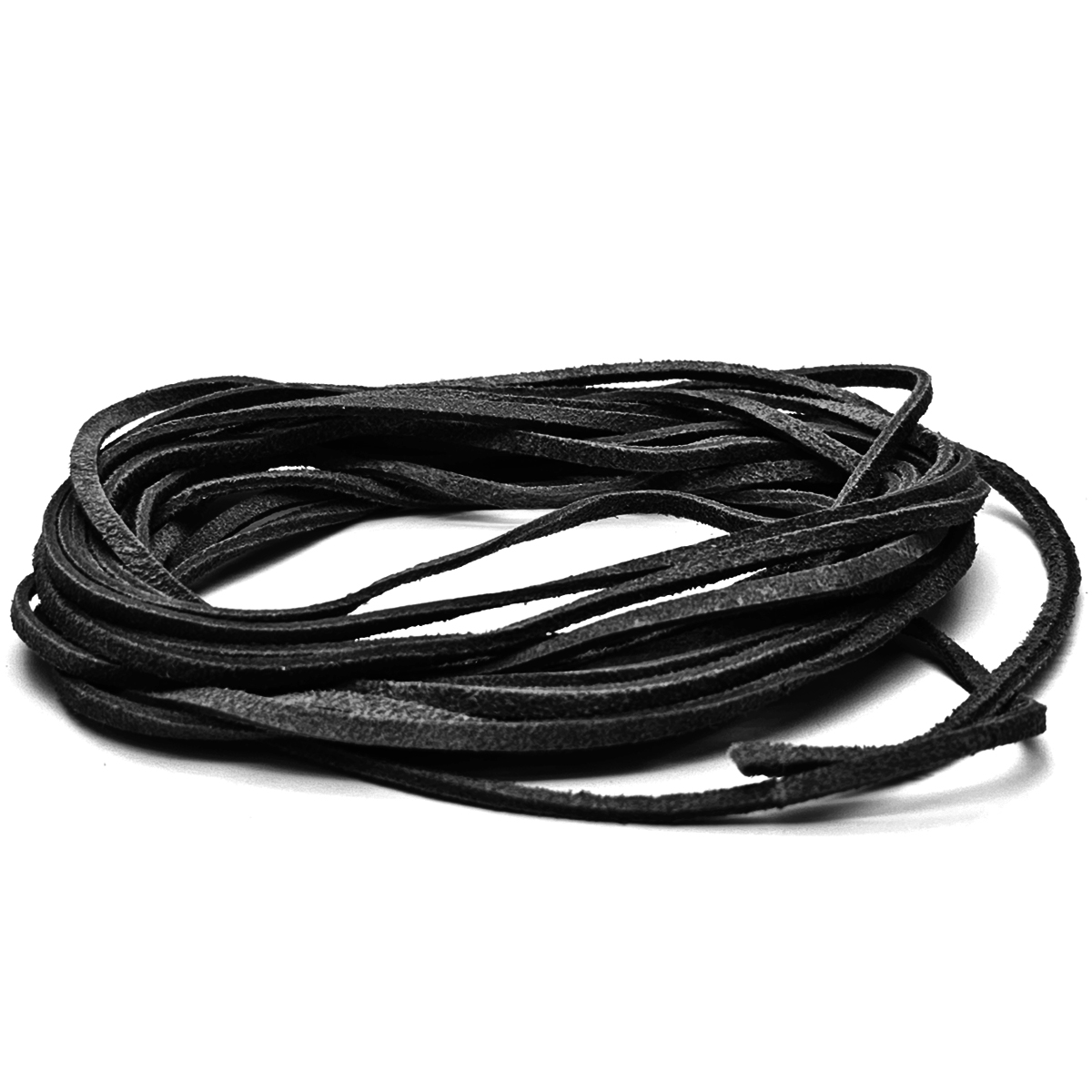 Wildlederband 3 mm - Velourlederband in Schwarz