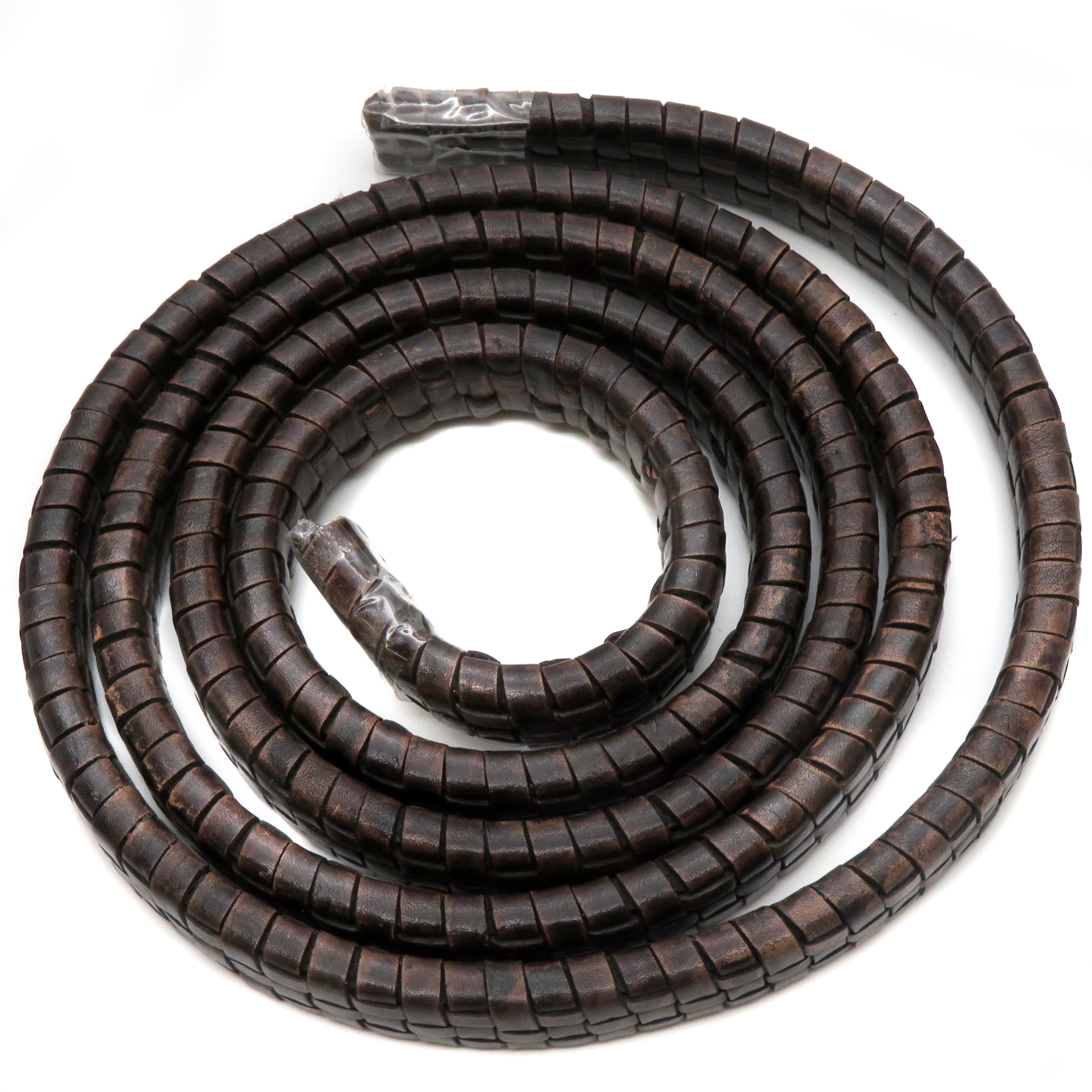 Oval geflochtenes Lederband - vegetabil gegerbt 2