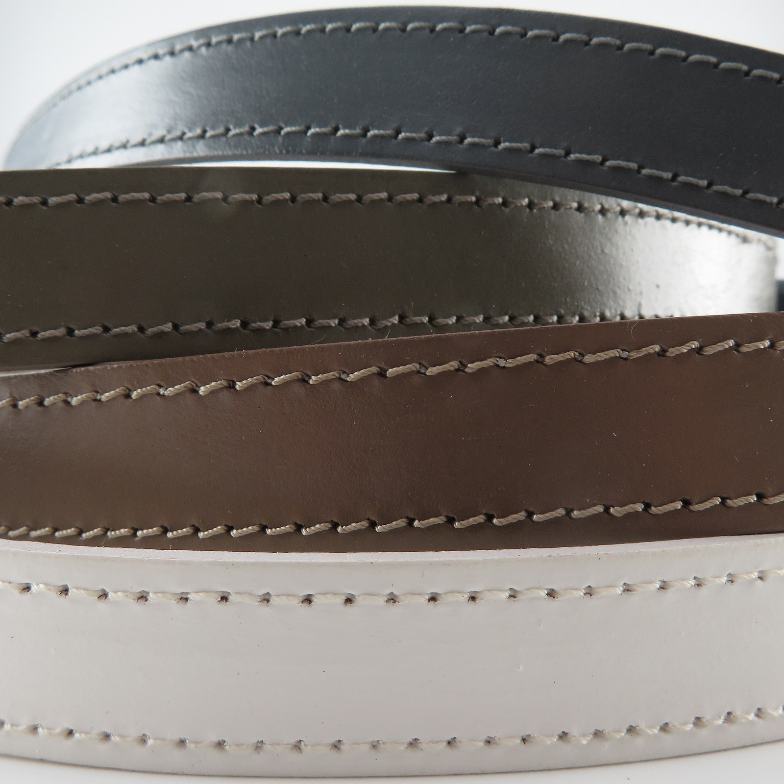 Lederband Flach Genäht | 20 mm Breite | Länge: 1 Meter -  Braun