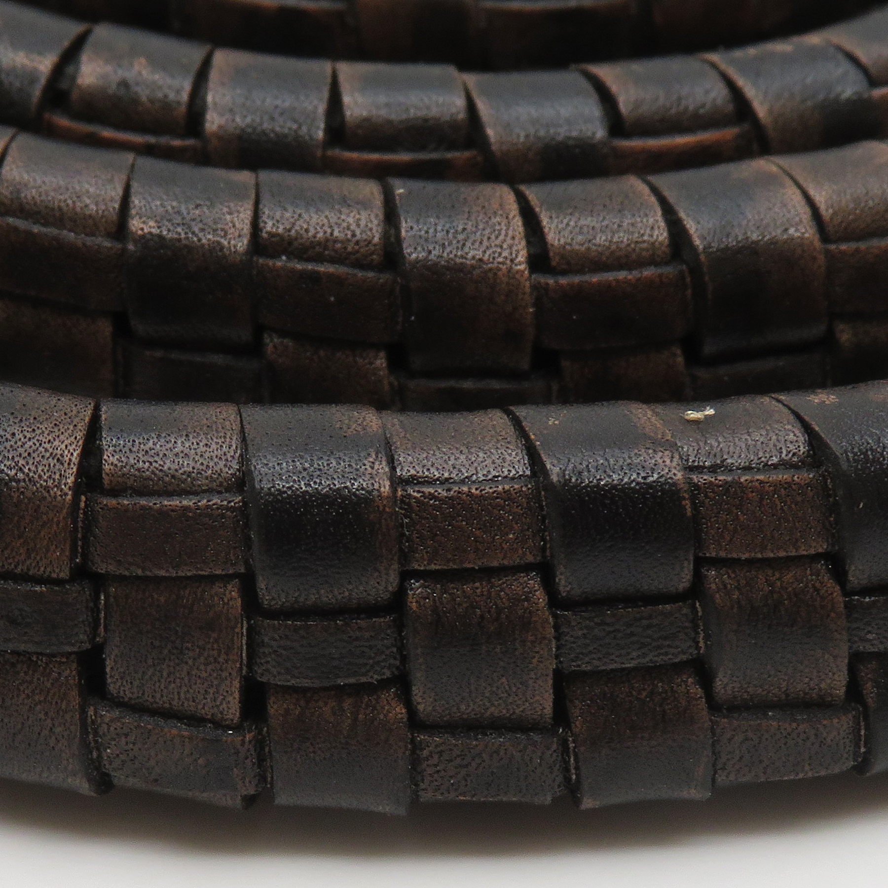 Oval geflochtenes Lederband - vegetabil gegerbt 6