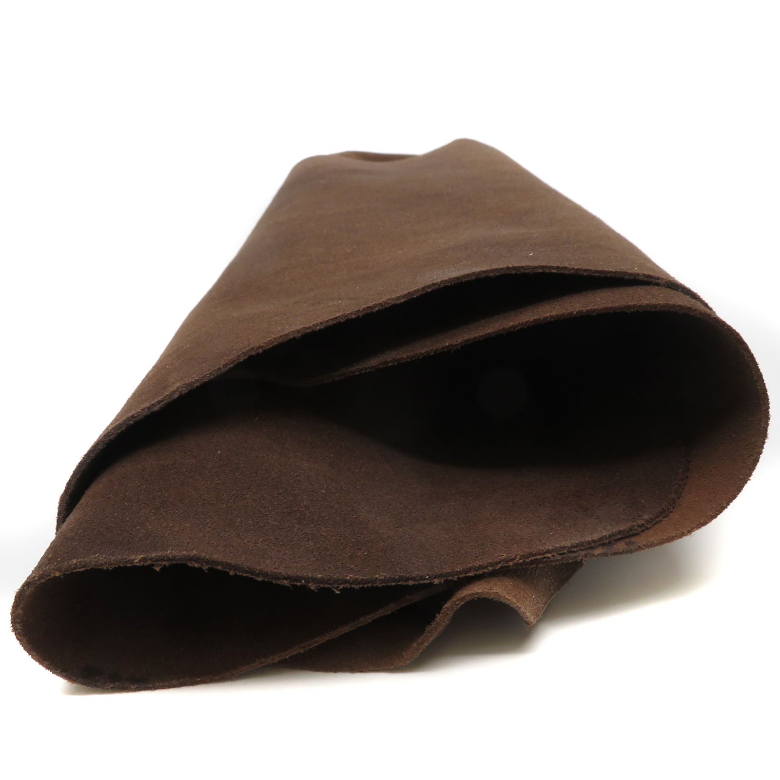 Lederhaut - Wildleder - echtes Büffelleder | Braun | Dicke: 1,5 - 2 mm | Größe: 1,21-1,25 m²