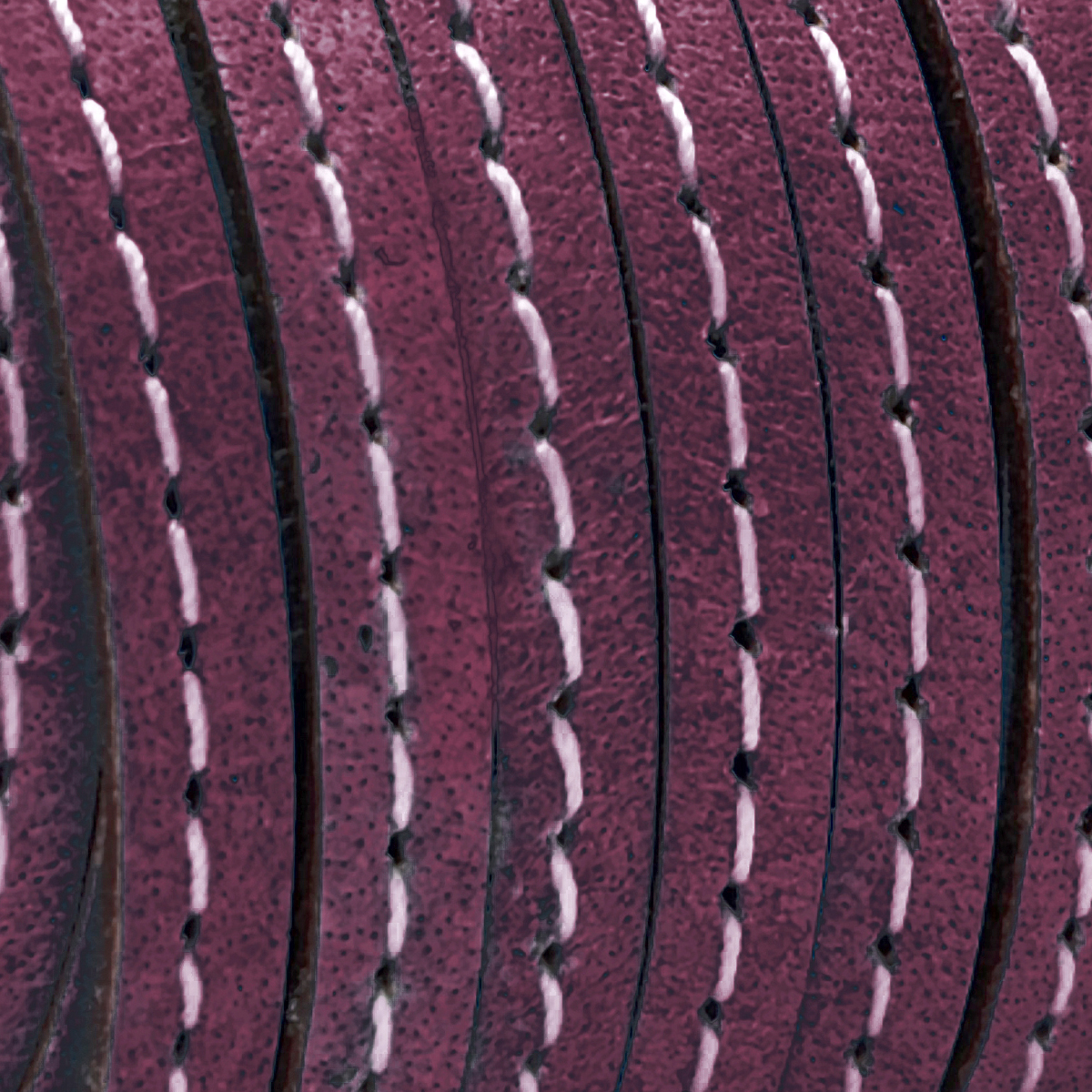 Lederband flach mit Ziernaht  5 x 1,5  mm - KO/06 Aubergine