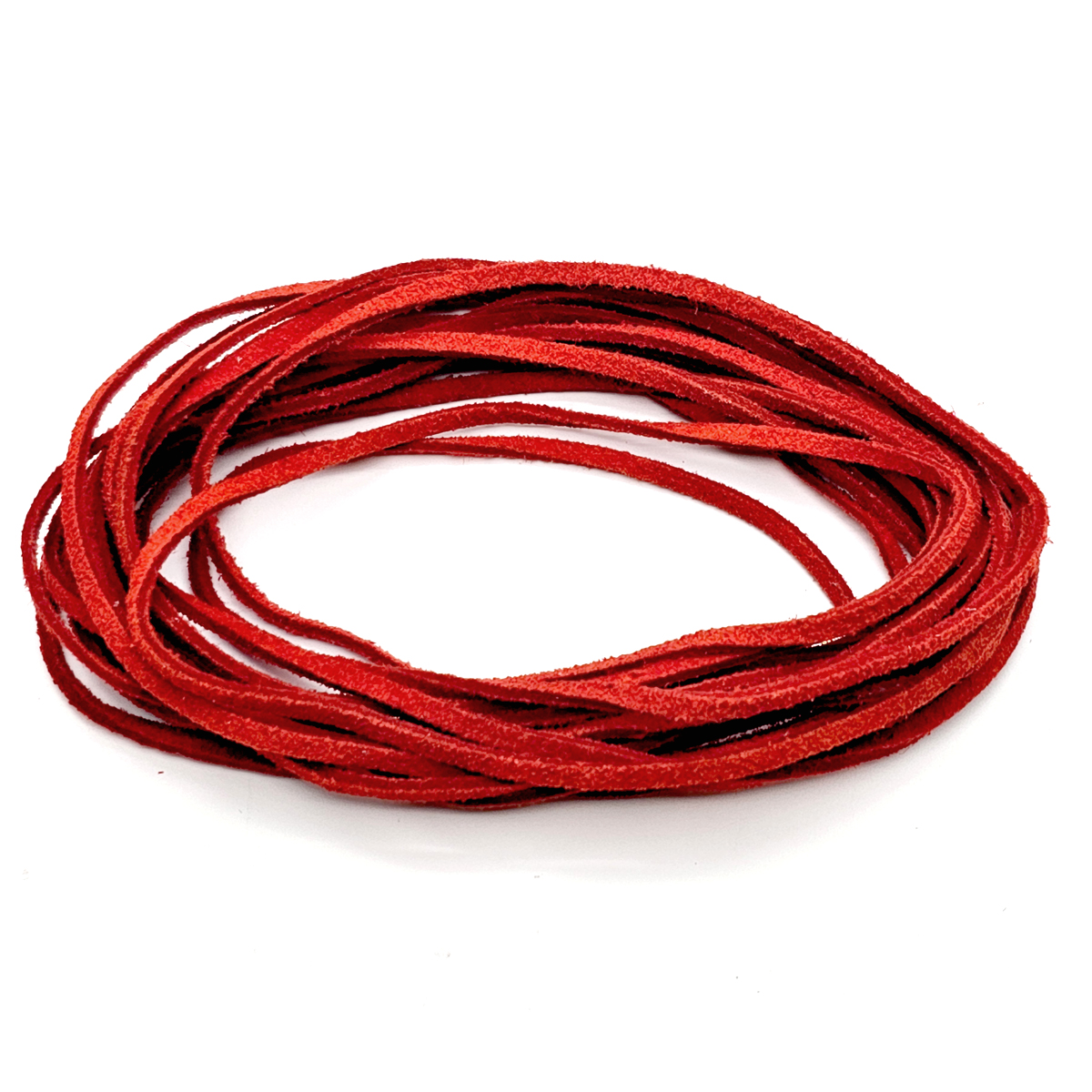 Wildlederband 3 mm - Velourlederband in Rot