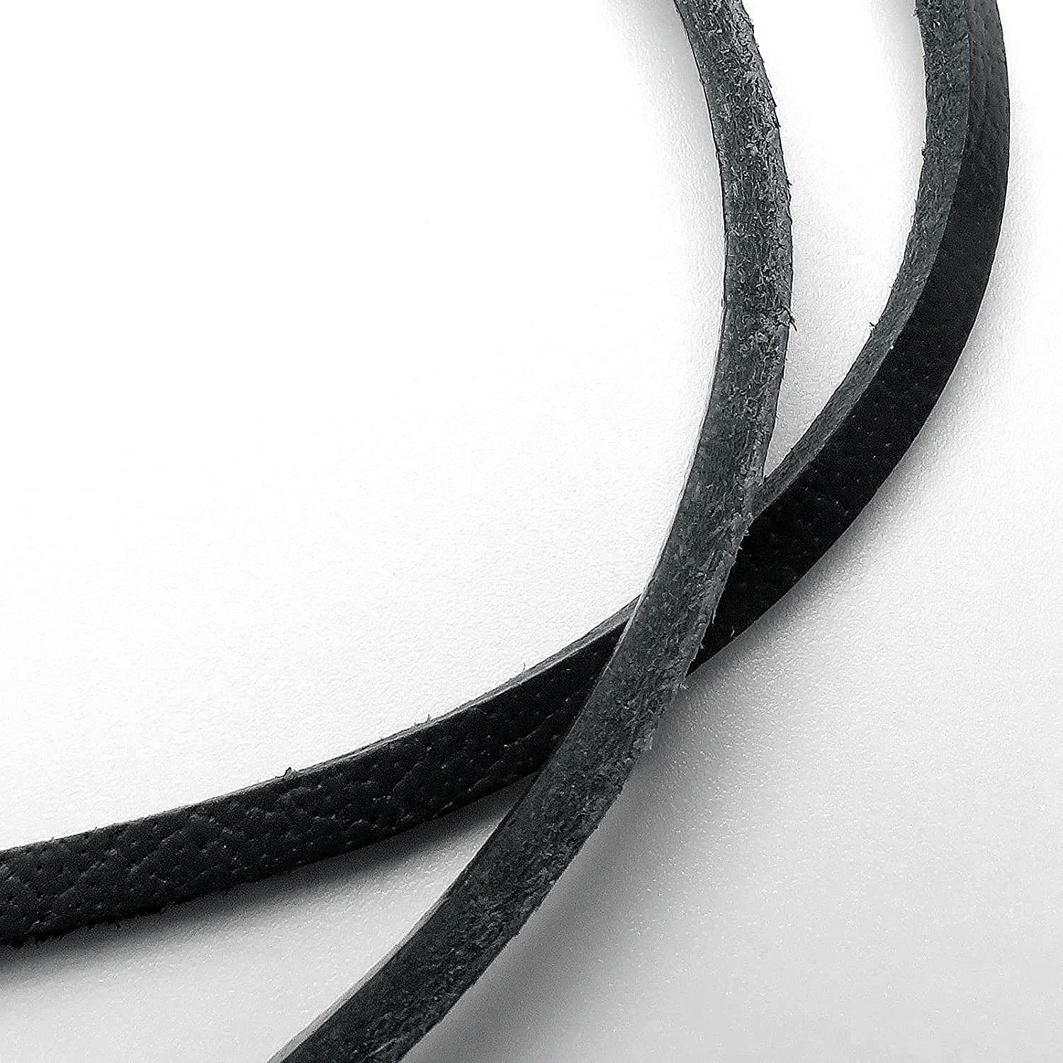 Lederband Flach Eckig 3 mm x 2 mm - Schwarz. Länge: 20 m