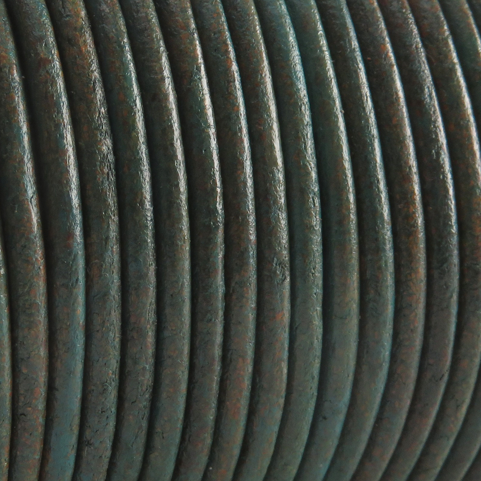 Lederschnur Rund 2 mm - 25m/Rolle - Bicolor Türkis