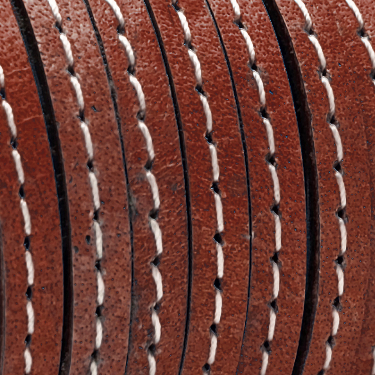Lederband flach mit Ziernaht  5 x 1,5  mm - KO/13 Rotbraun