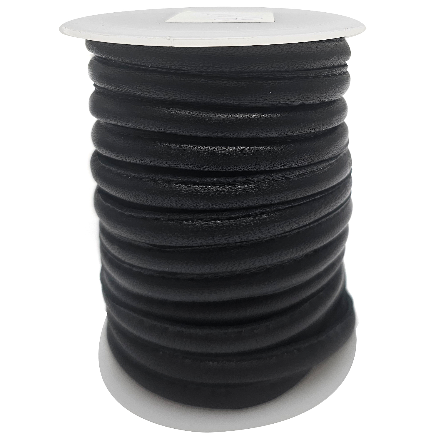 Seitlich genähte Lederschnur, Gesäumt Schwarz