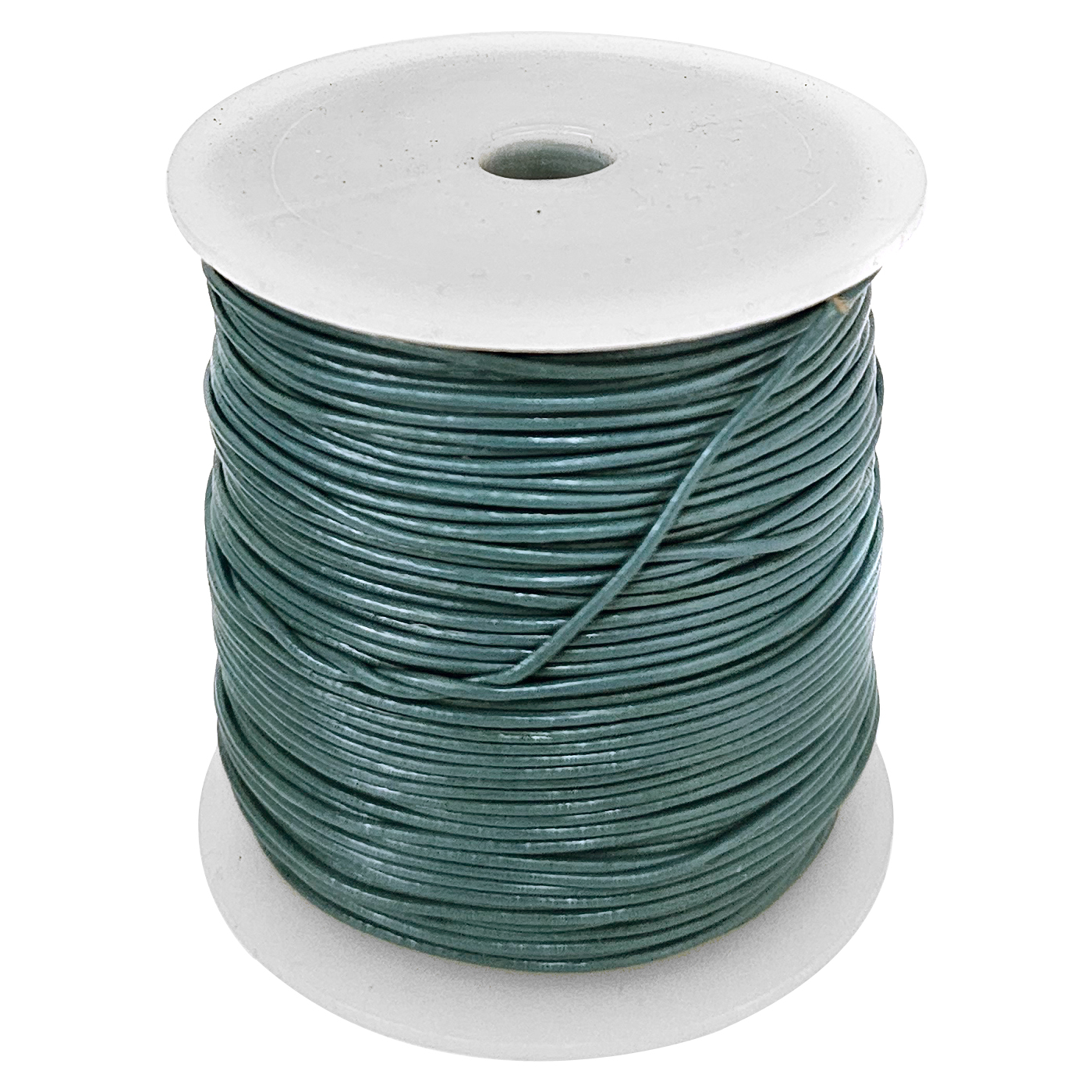 Lederschnur Rund 1 mm - Türkis. Länge: 30 m