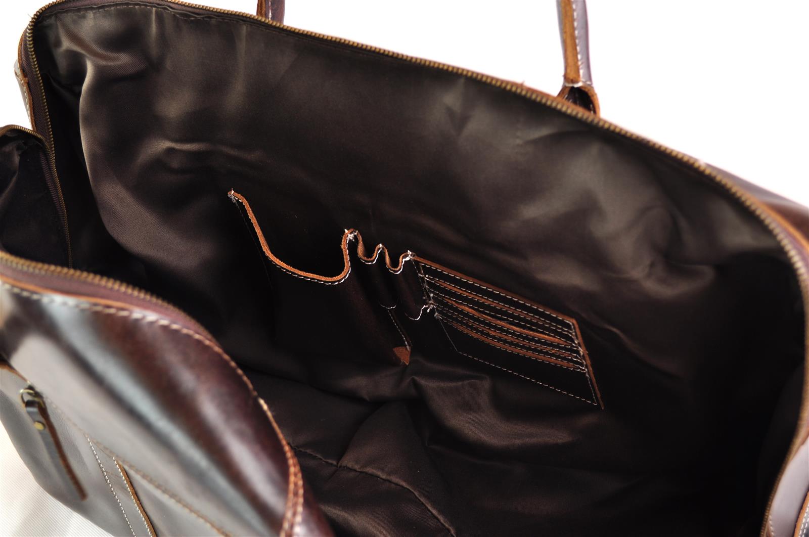 Große Ledertasche | Reisetasche | Vintage | 52cm x 30cm x 18cm - Braun